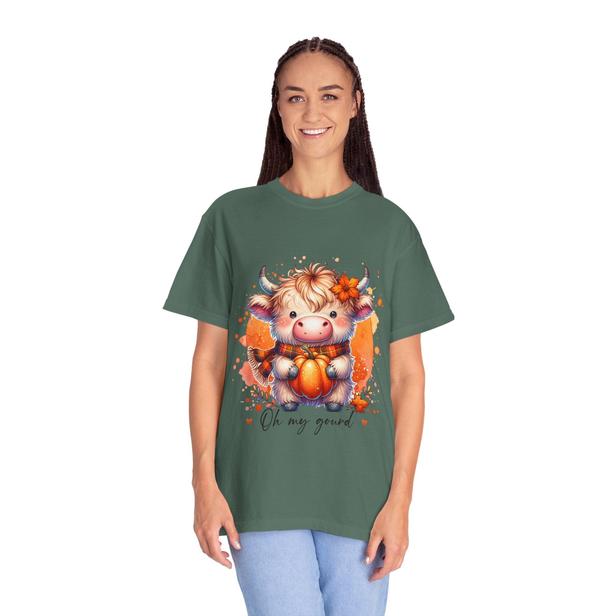 Cow Pumpkin T‑Shirt — Cute "Oh My Gourd" Fall Graphic Tee