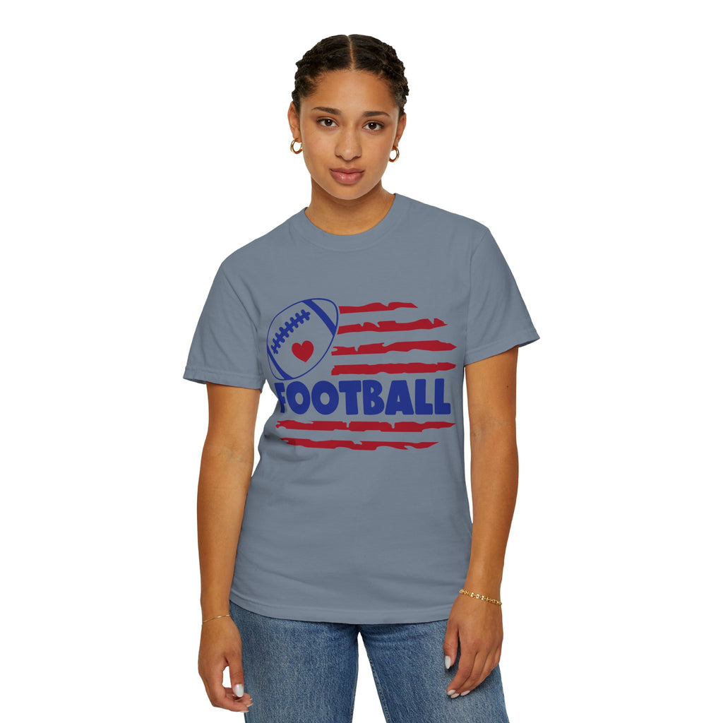 Patriotic Heart Football T-Shirt