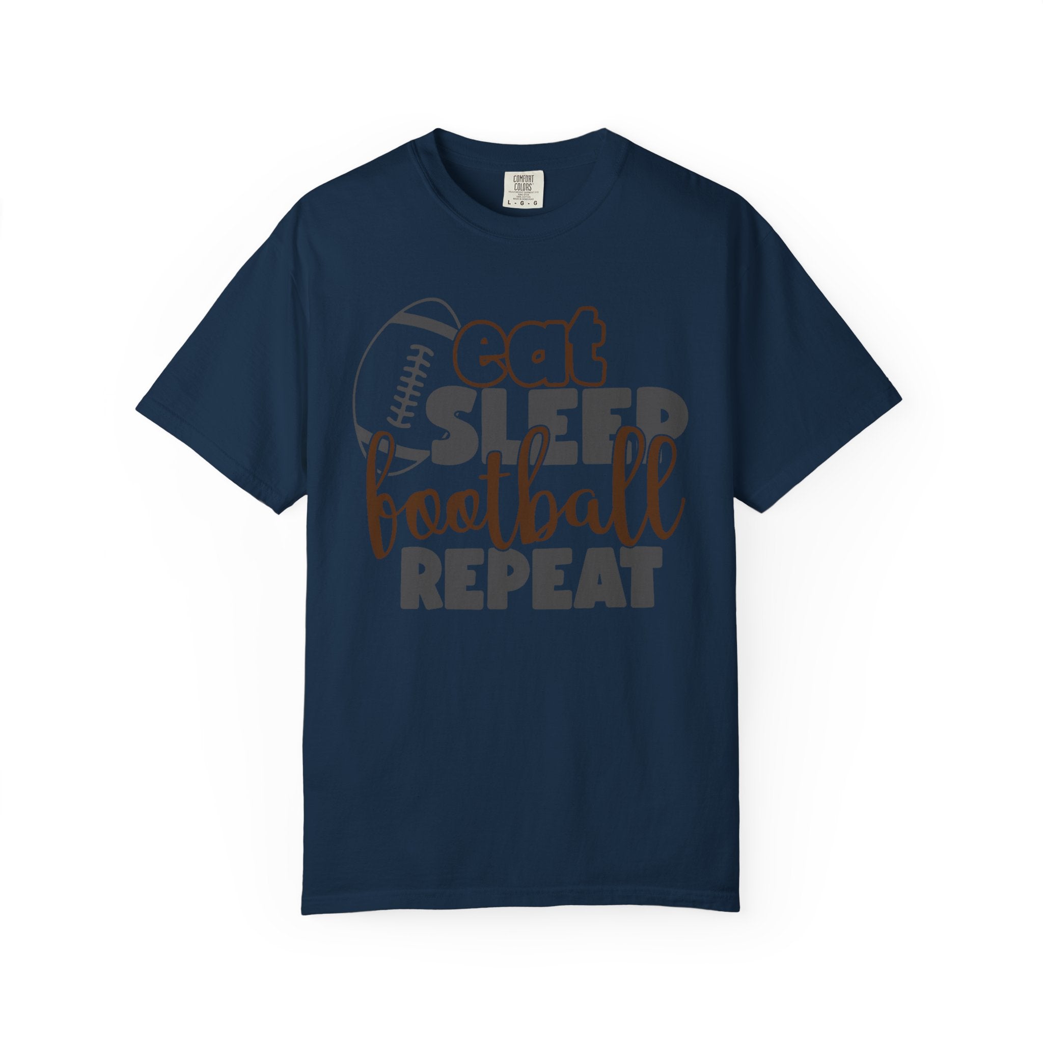 Eat Sleep Football Repeat T-Shirt — Football Fan Tee