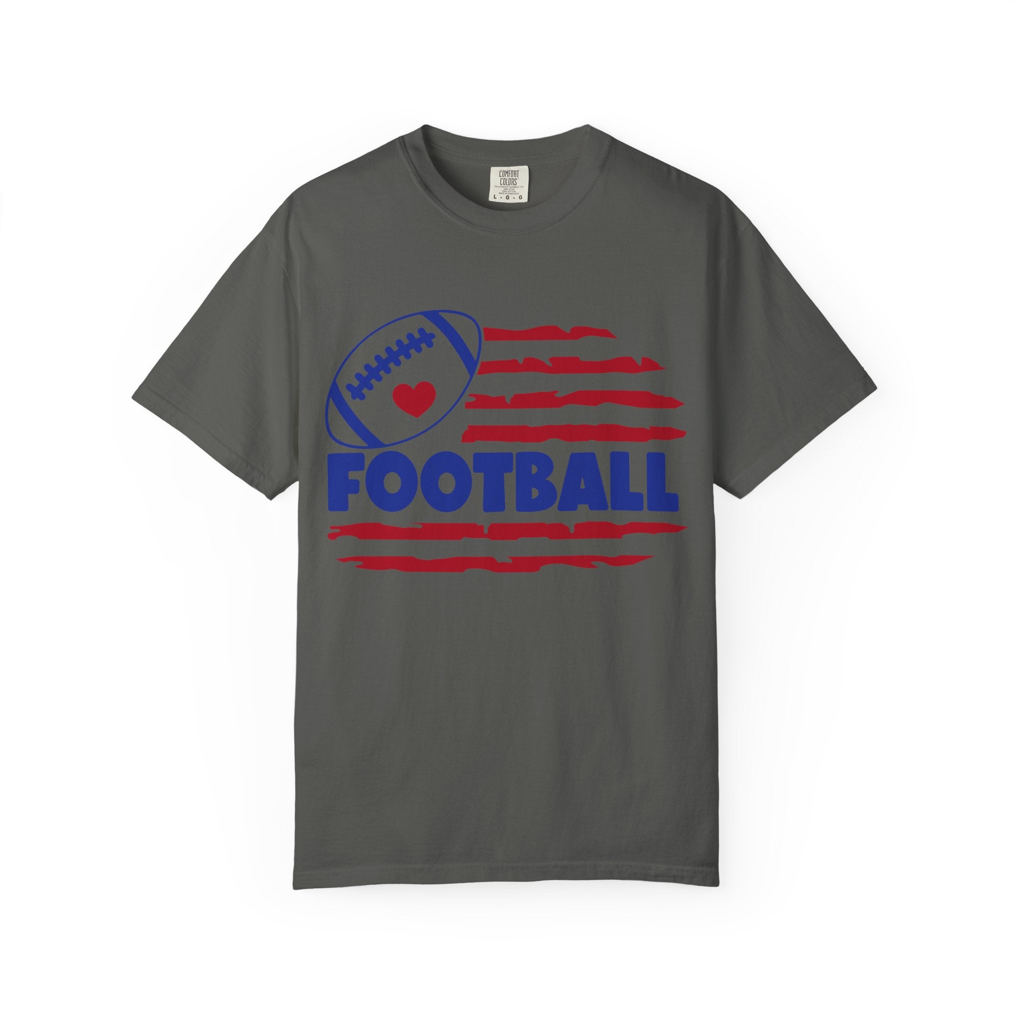 Patriotic Heart Football T-Shirt