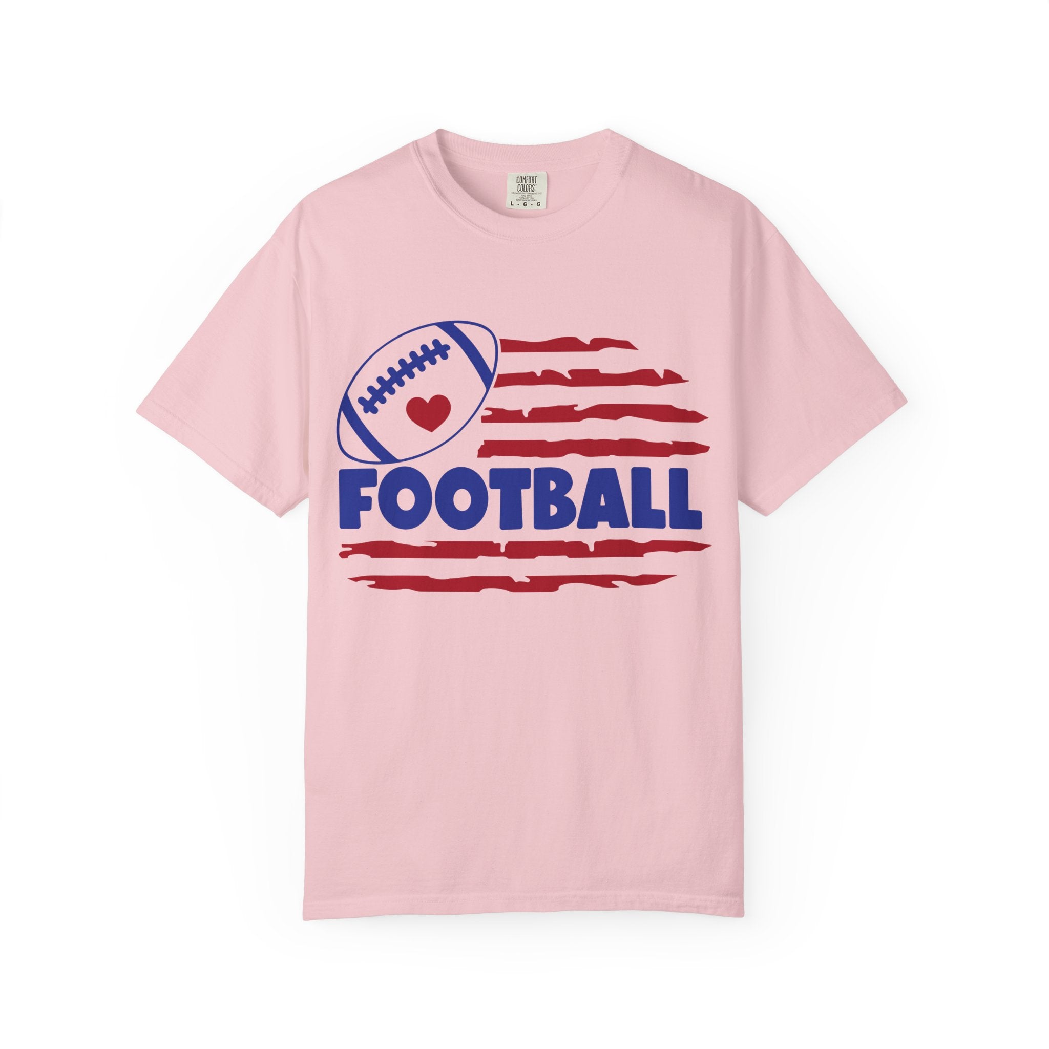 Patriotic Heart Football T-Shirt