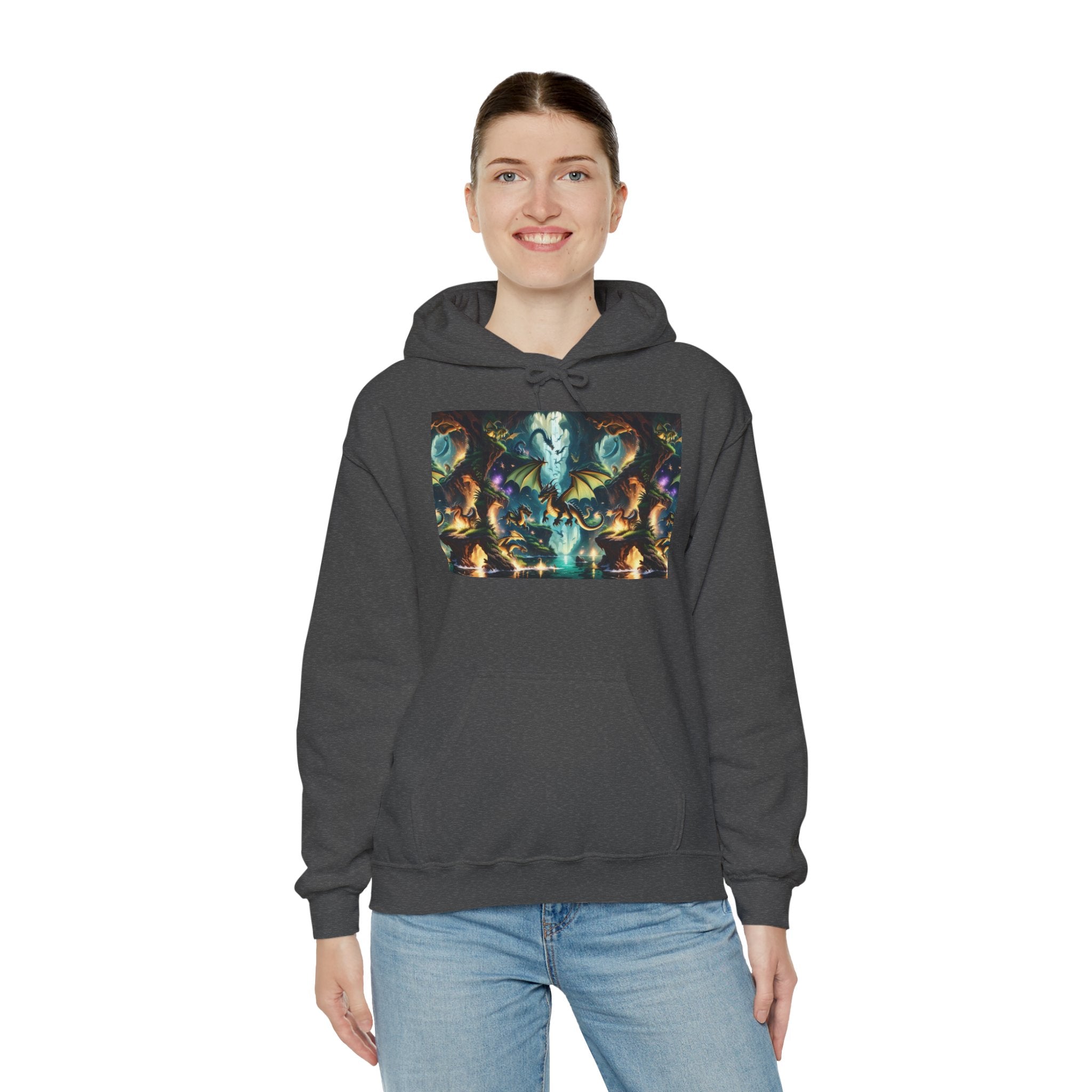 Mystical Cosmic Dragon Hoodie — Fantasy Sci‑Fi Graphic Sweatshirt