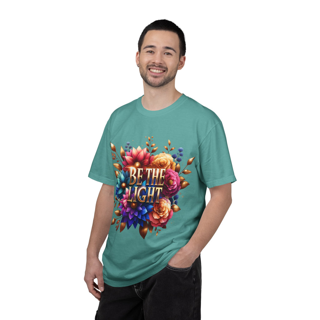 Be The Light Floral T-Shirt — Inspirational Botanical Graphic Tee