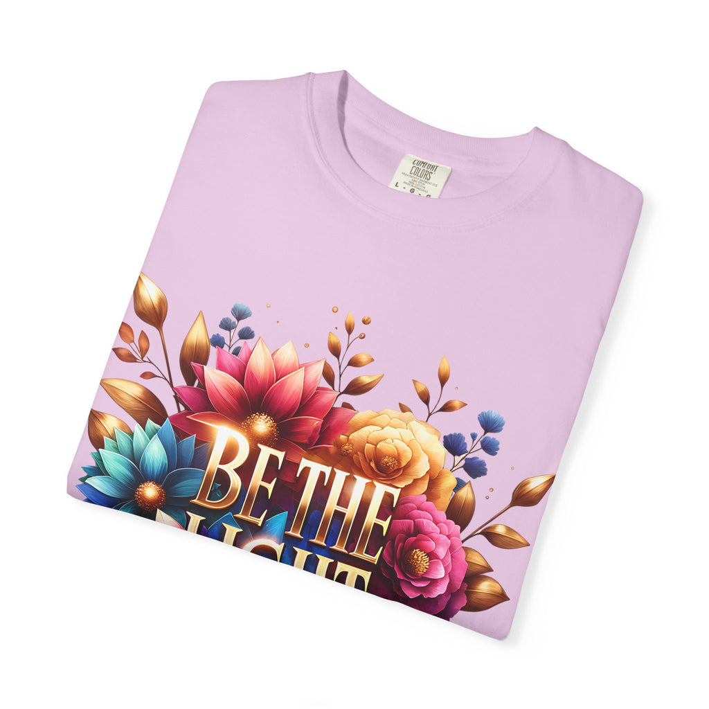 Be The Light Floral T-Shirt — Inspirational Botanical Graphic Tee