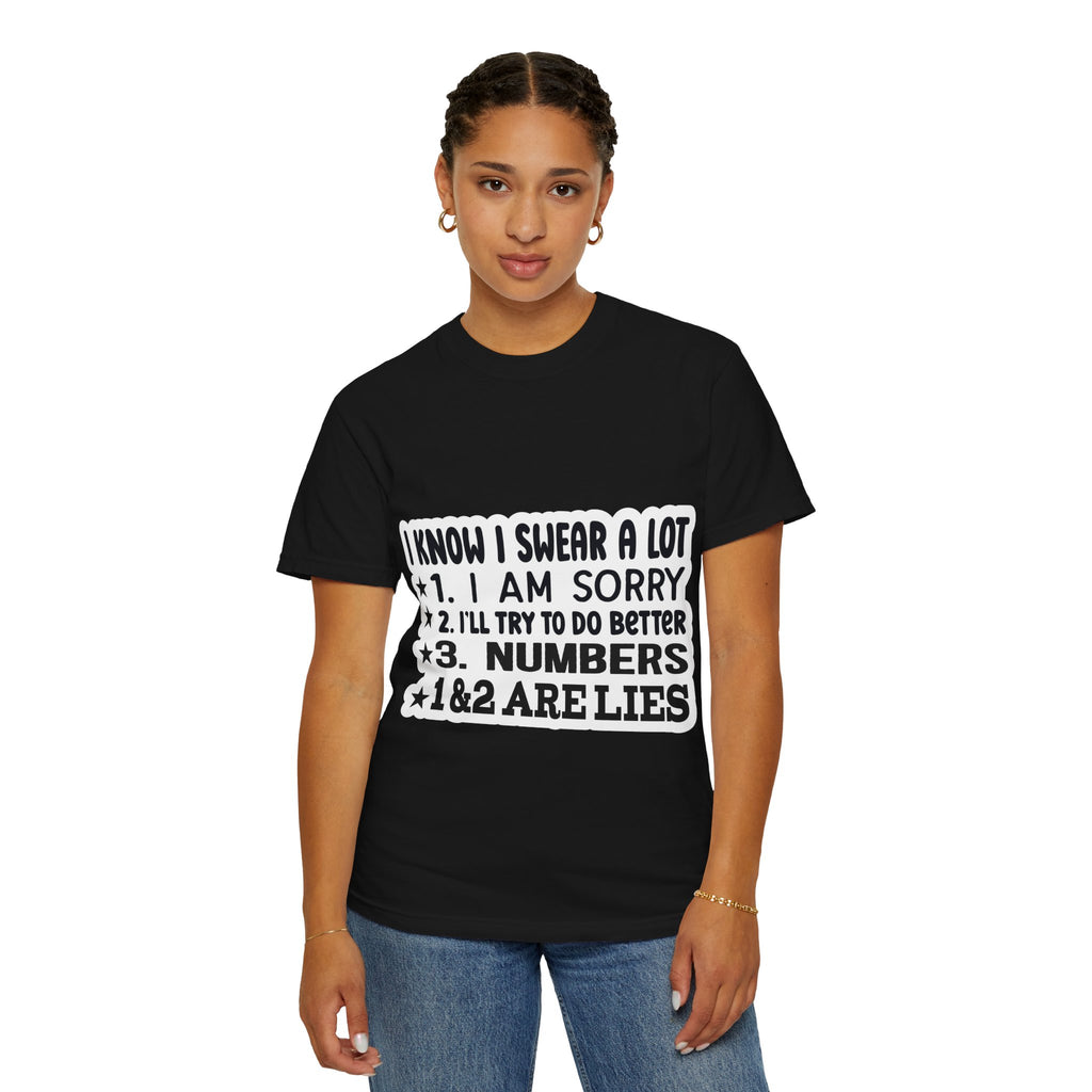 Funny "I Know I Swear a Lot" Graphic T-Shirt