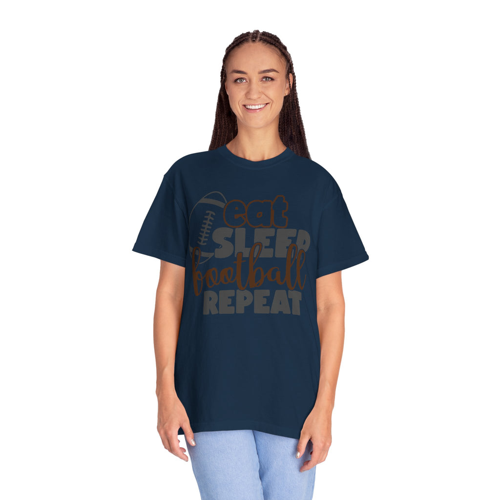 Eat Sleep Football Repeat T-Shirt — Football Fan Tee