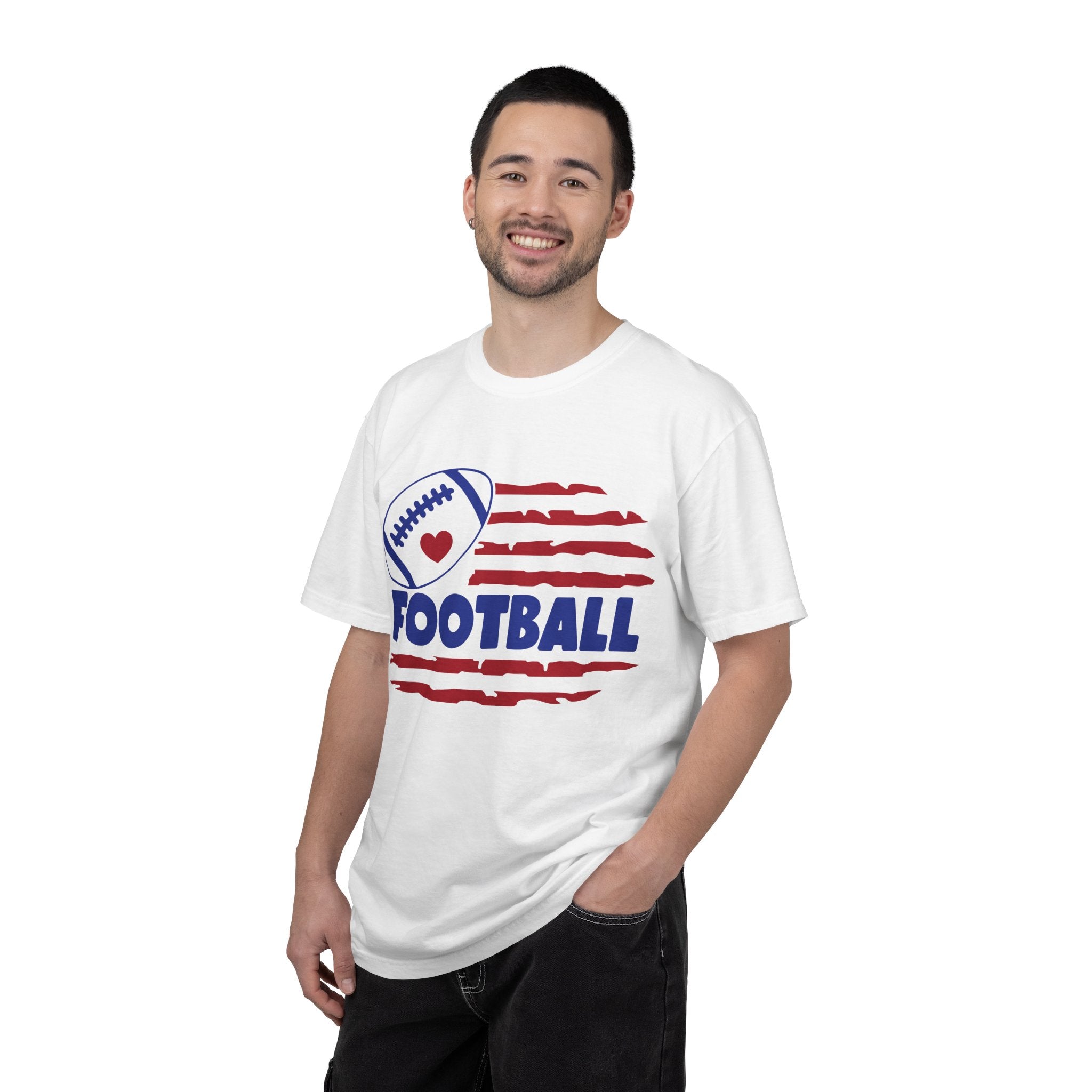 Patriotic Heart Football T-Shirt
