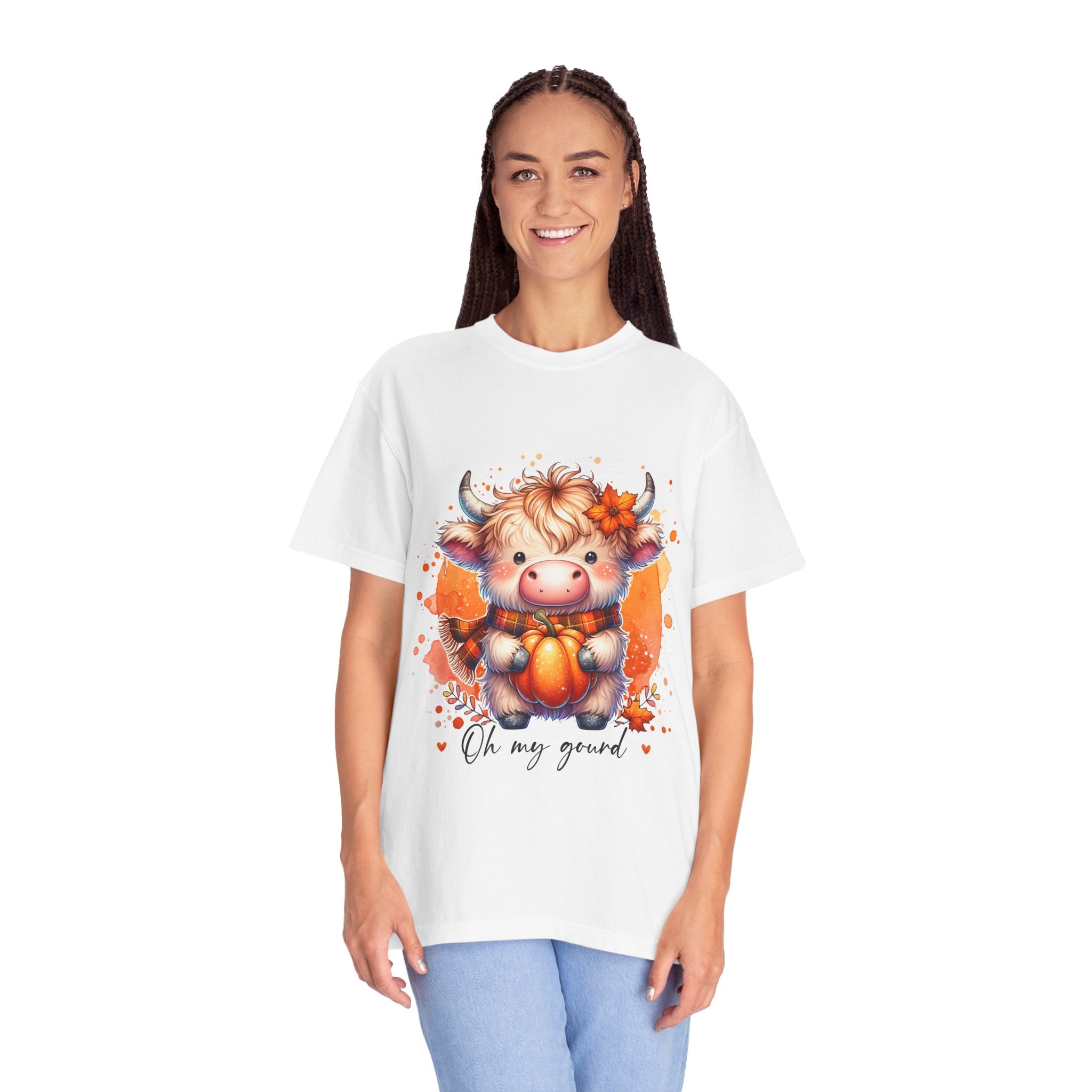 Cow Pumpkin T‑Shirt — Cute "Oh My Gourd" Fall Graphic Tee