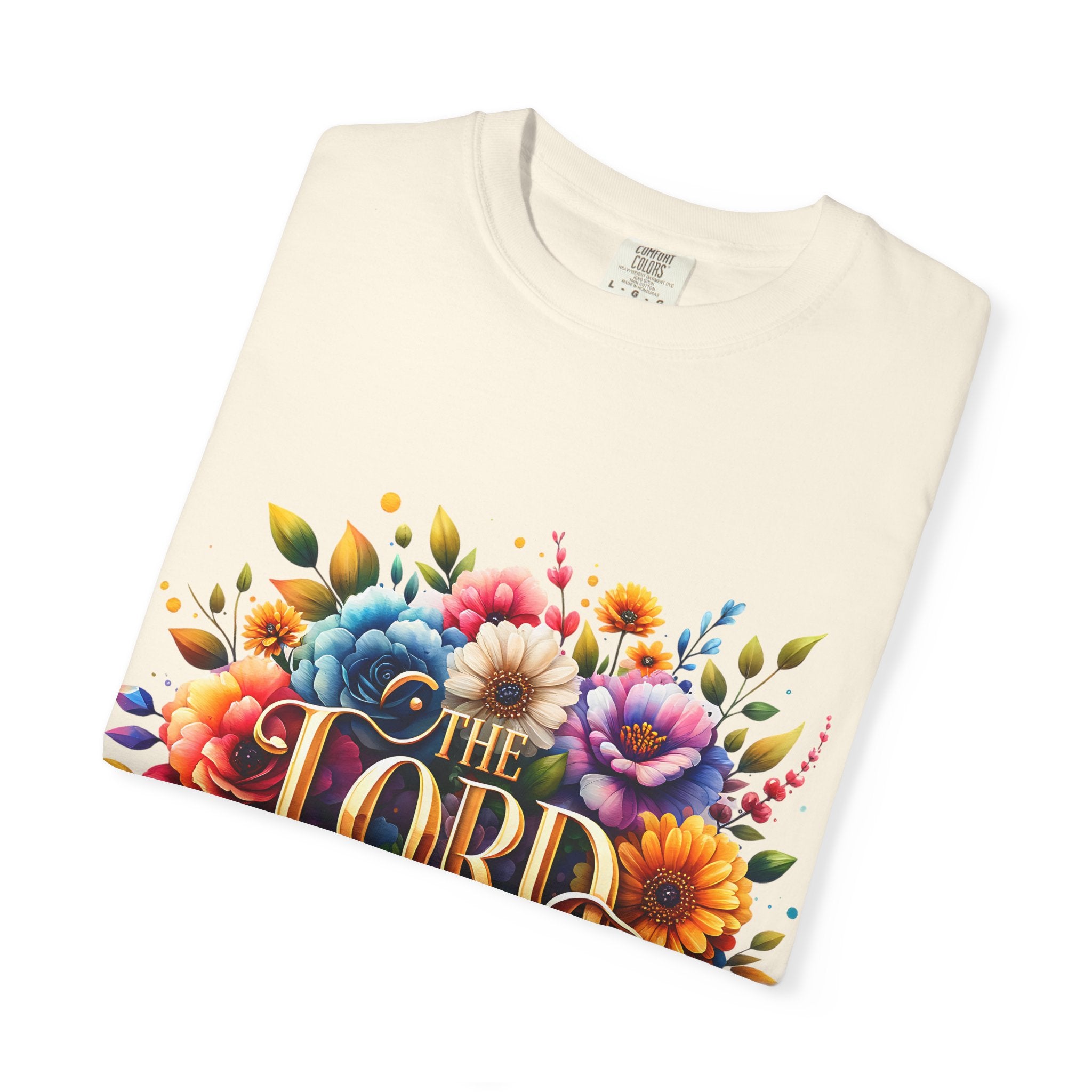 T-Shirt — "The Lord Is My Strength" Floral Christian Tee