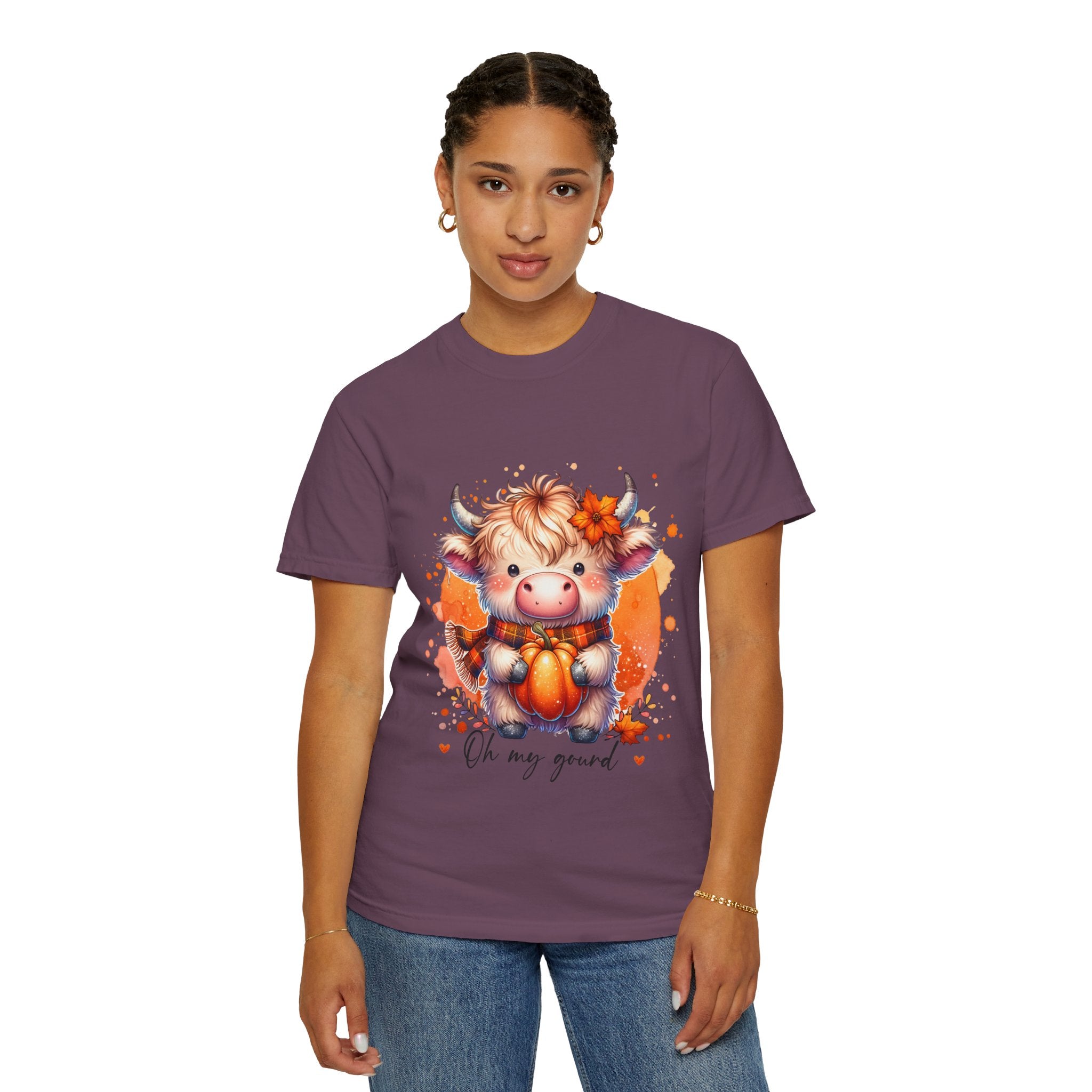 Cow Pumpkin T‑Shirt — Cute "Oh My Gourd" Fall Graphic Tee
