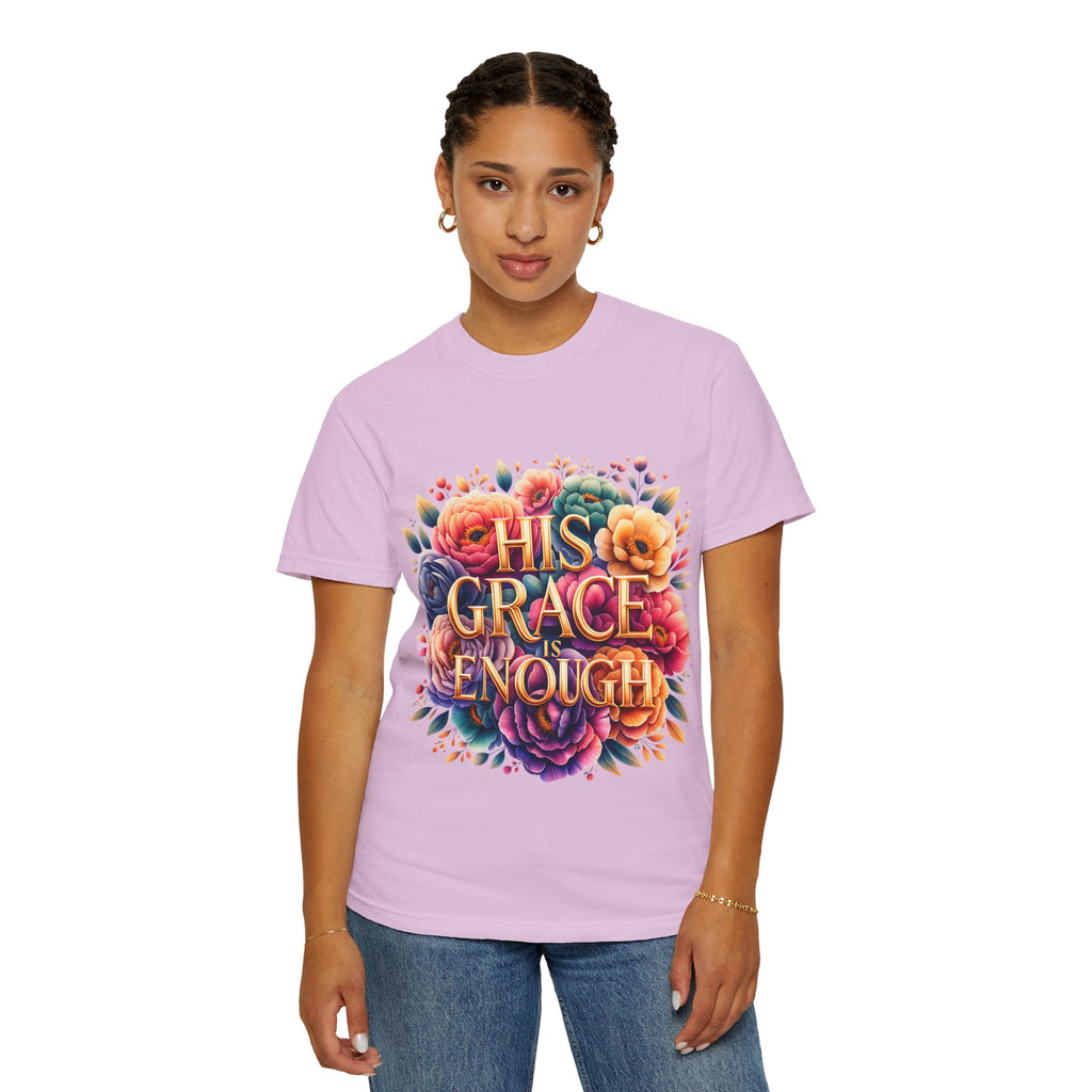 His Grace Is Enough Floral T-Shirt