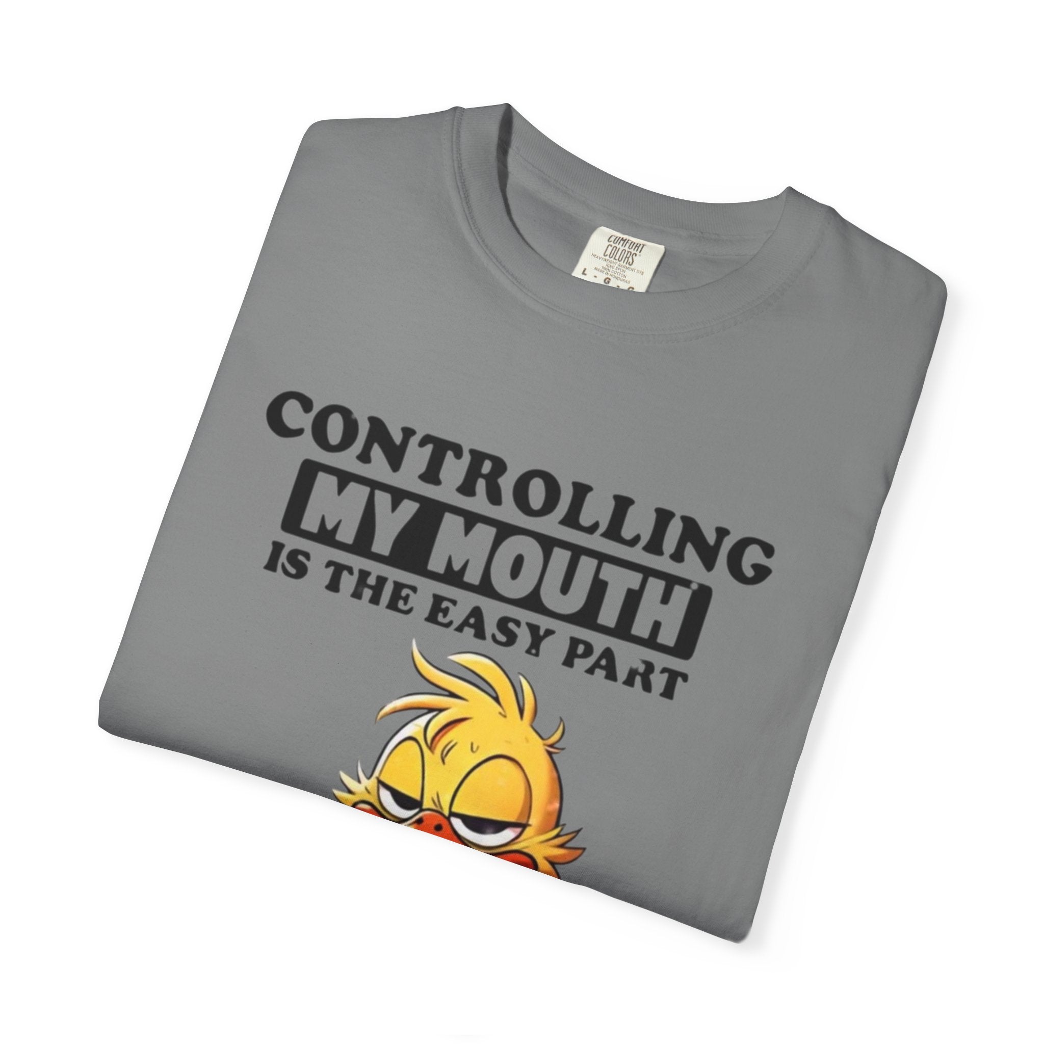 Controlling My Mouth T-Shirt — Funny Duck Face Coffee Graphic Tee