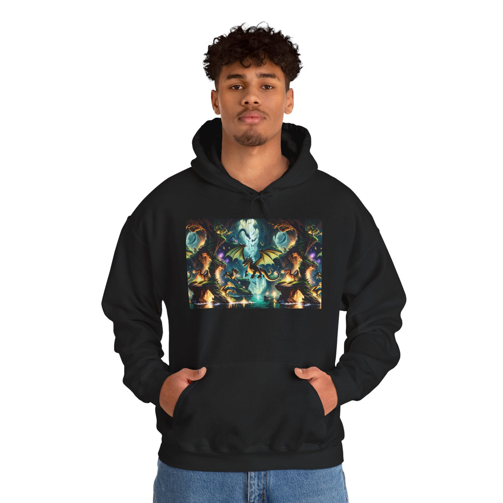 Mystical Cosmic Dragon Hoodie — Fantasy Sci‑Fi Graphic Sweatshirt