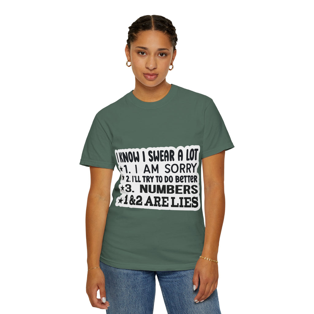 Funny "I Know I Swear a Lot" Graphic T-Shirt