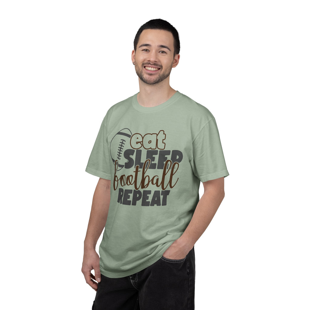 Eat Sleep Football Repeat T-Shirt — Football Fan Tee