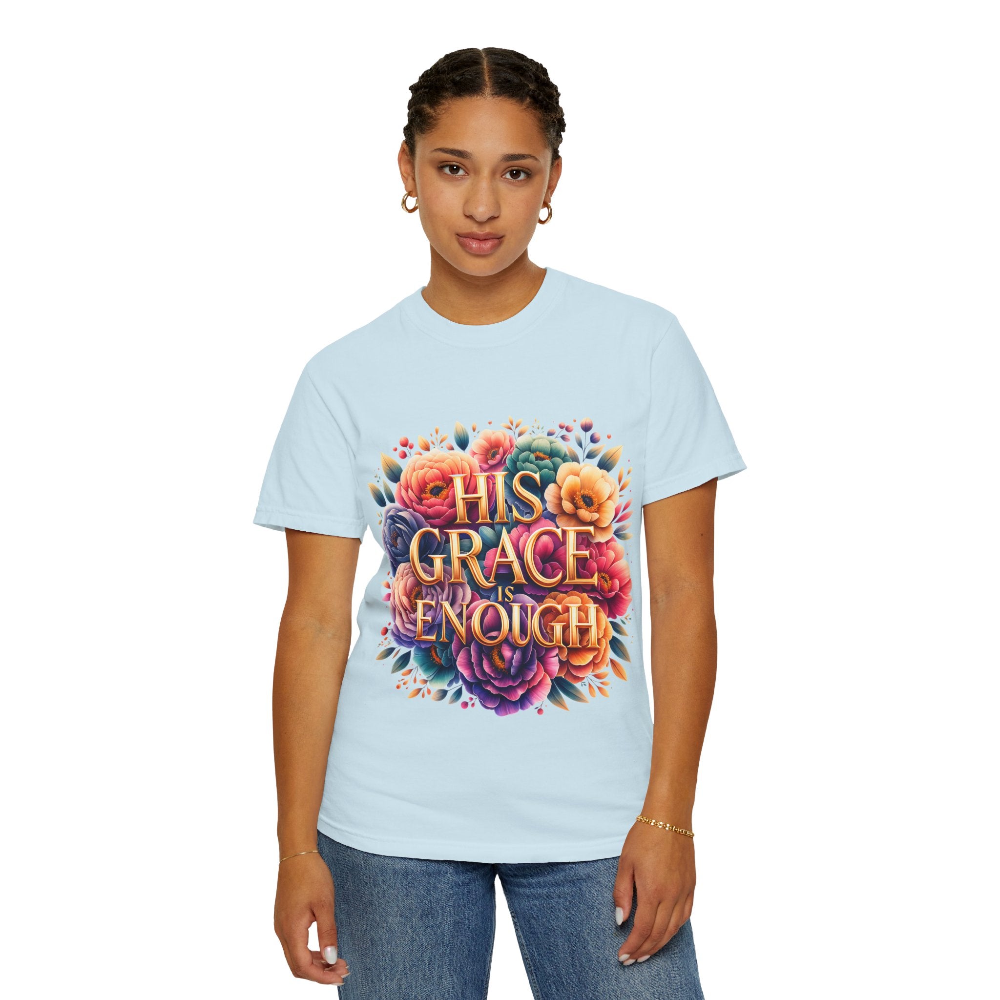 His Grace Is Enough Floral T-Shirt