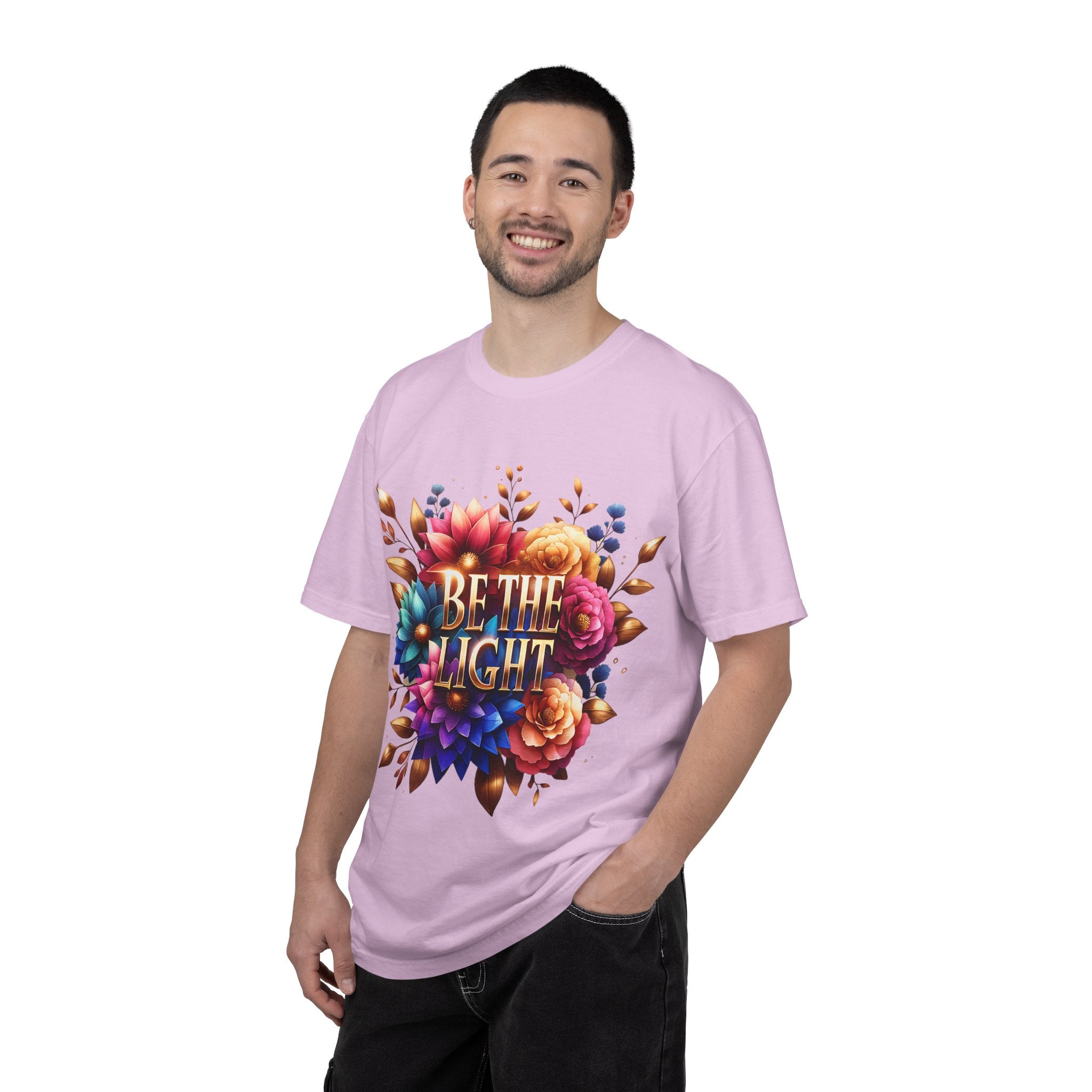 Be The Light Floral T-Shirt — Inspirational Botanical Graphic Tee