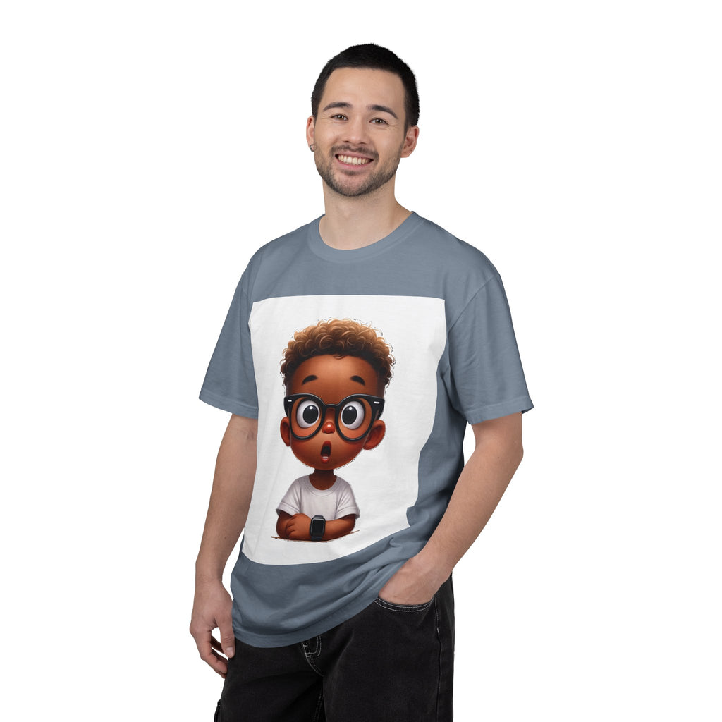 Surprised Cartoon Black Boy T-Shirt — Cute Kids Character Tee