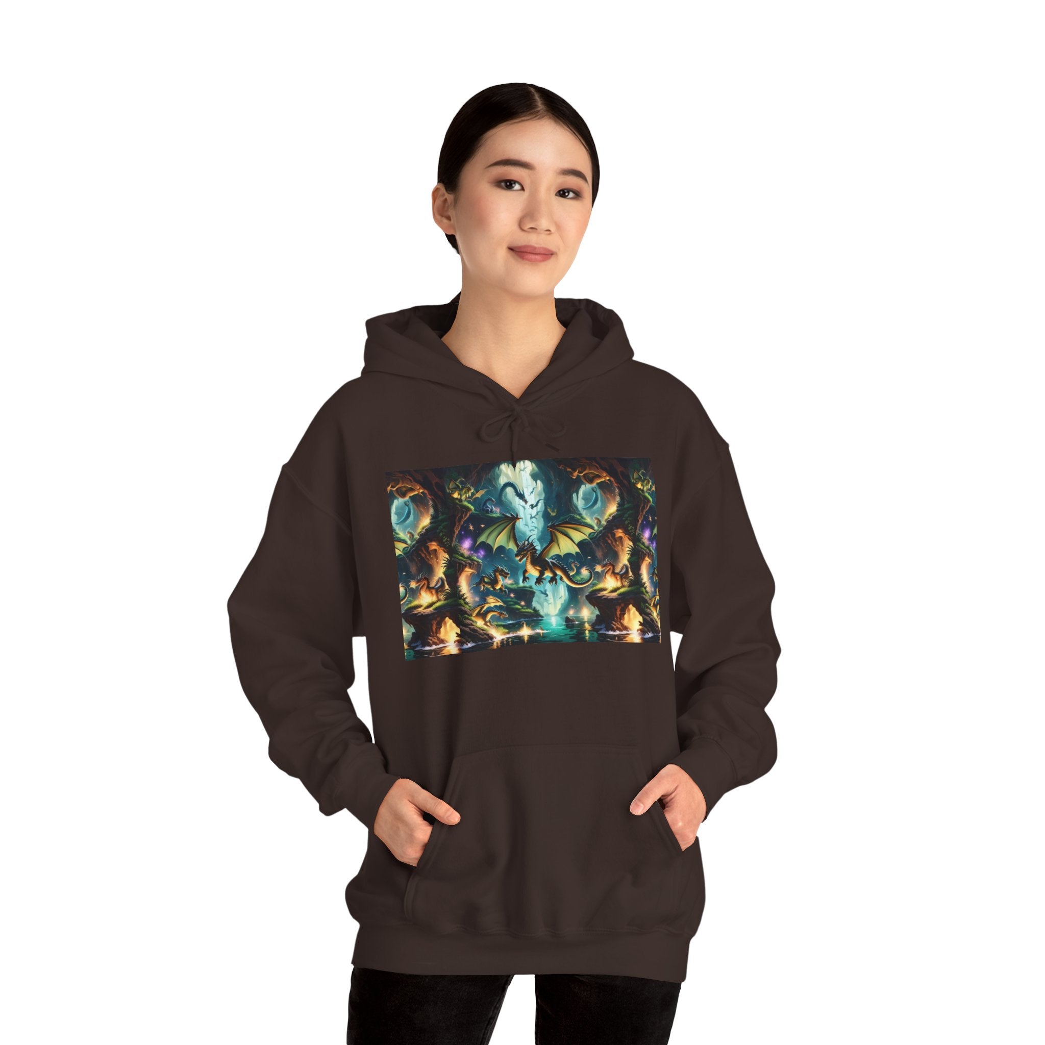 Mystical Cosmic Dragon Hoodie — Fantasy Sci‑Fi Graphic Sweatshirt