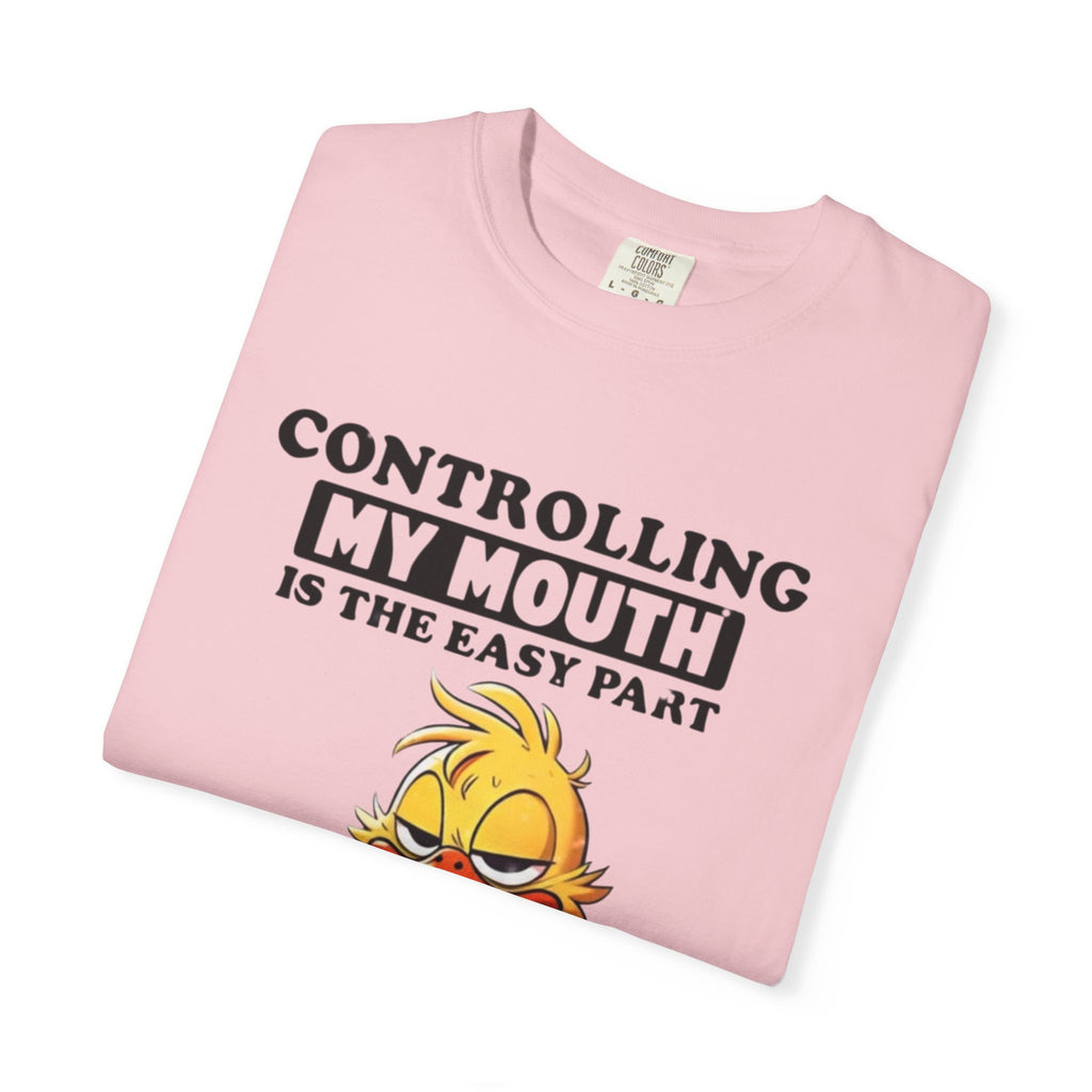 Controlling My Mouth T-Shirt — Funny Duck Face Coffee Graphic Tee