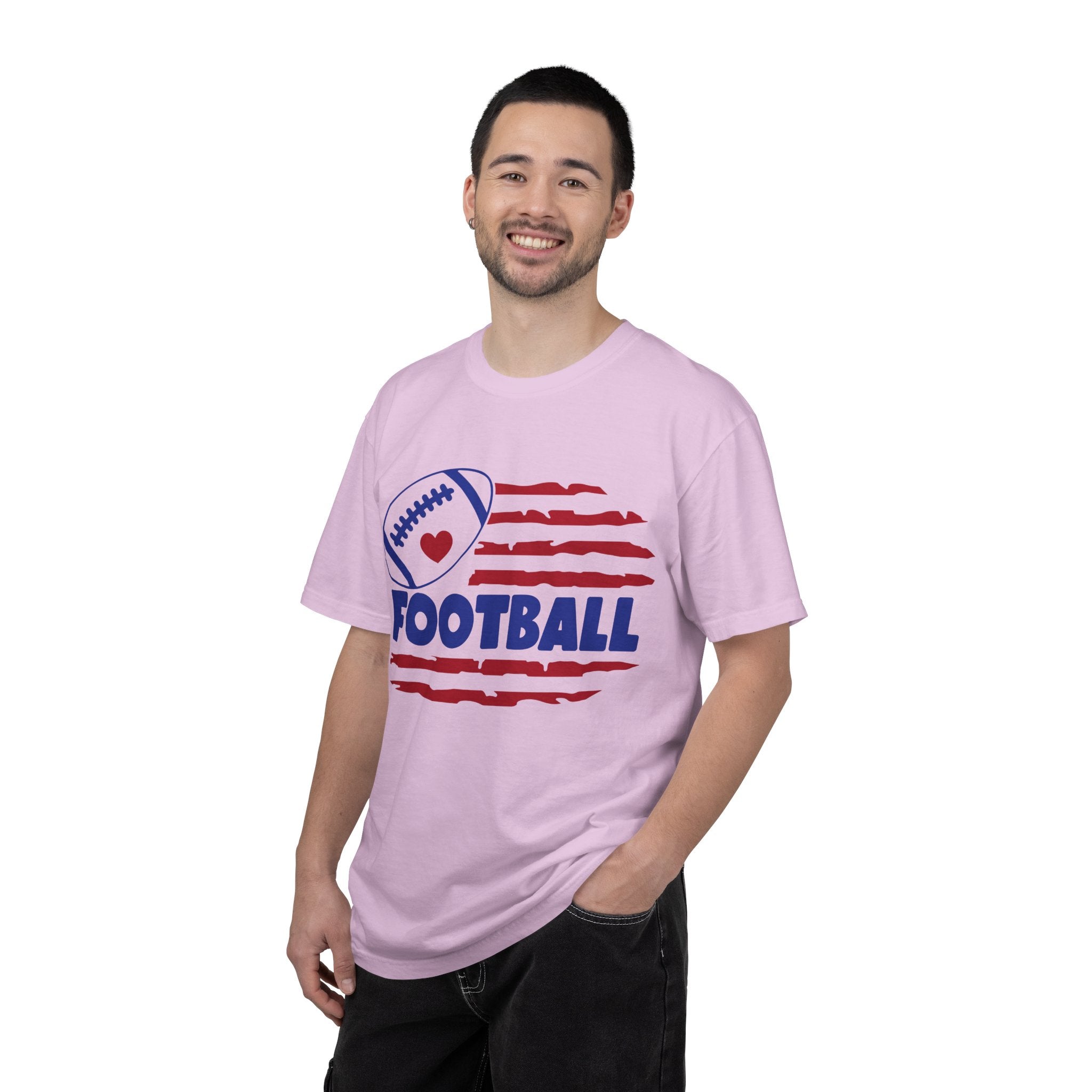 Patriotic Heart Football T-Shirt