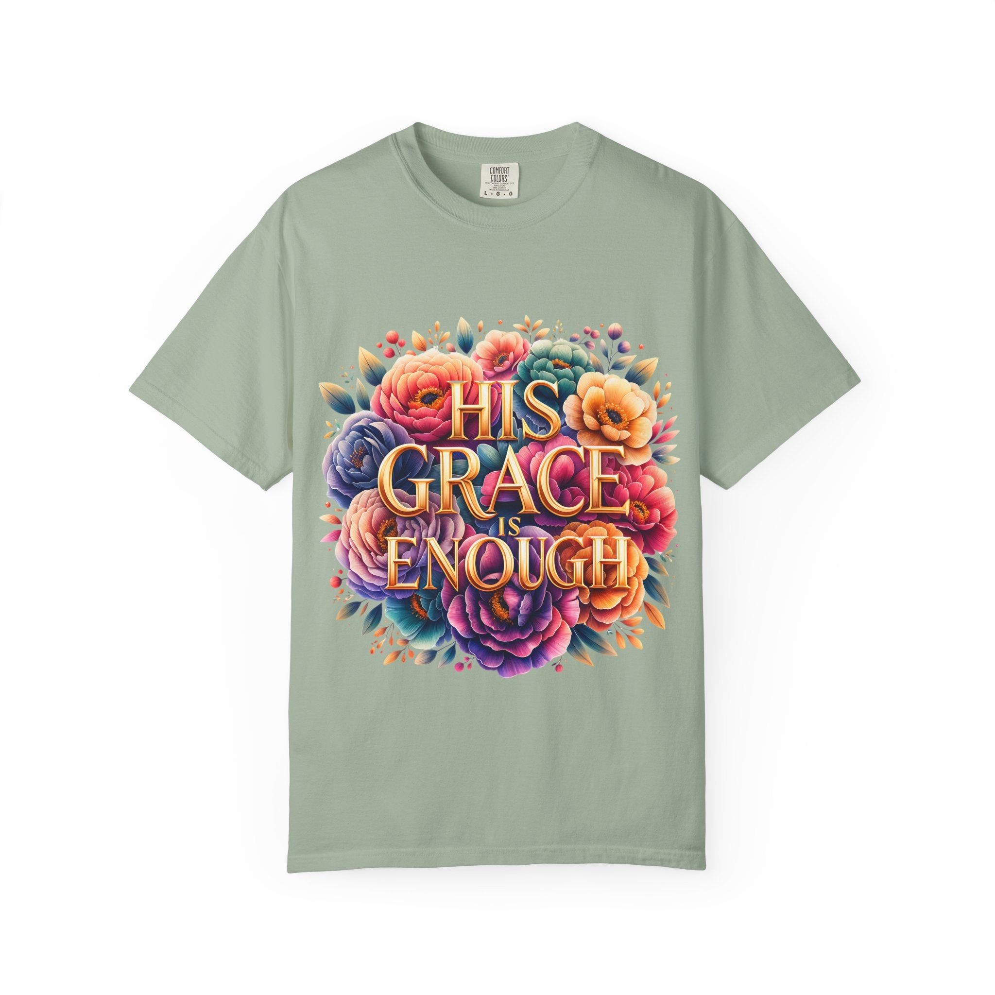 His Grace Is Enough Floral T-Shirt