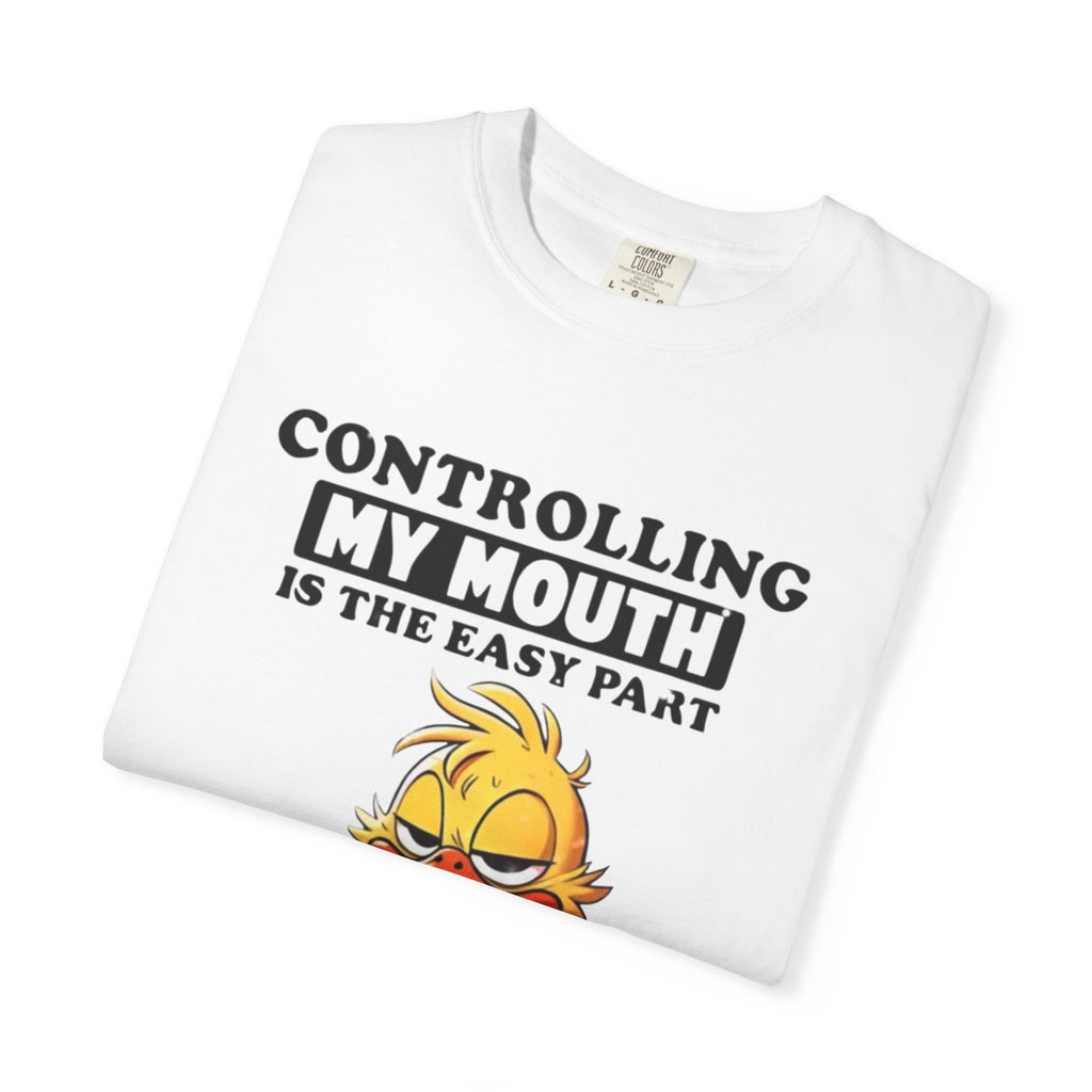 Controlling My Mouth T-Shirt — Funny Duck Face Coffee Graphic Tee