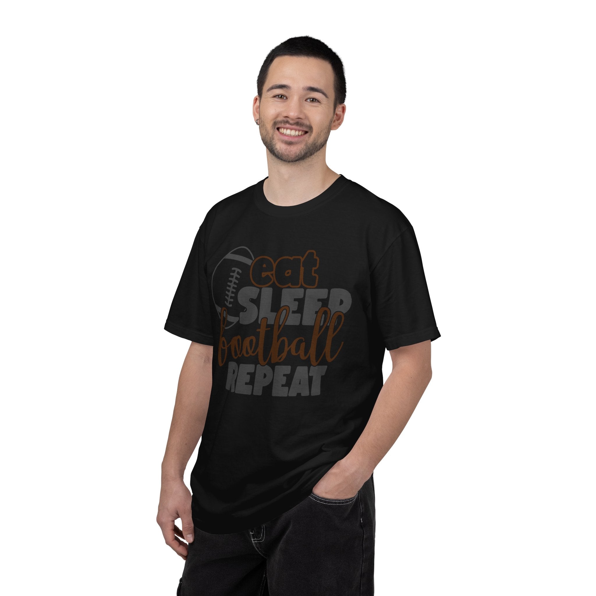 Eat Sleep Football Repeat T-Shirt — Football Fan Tee