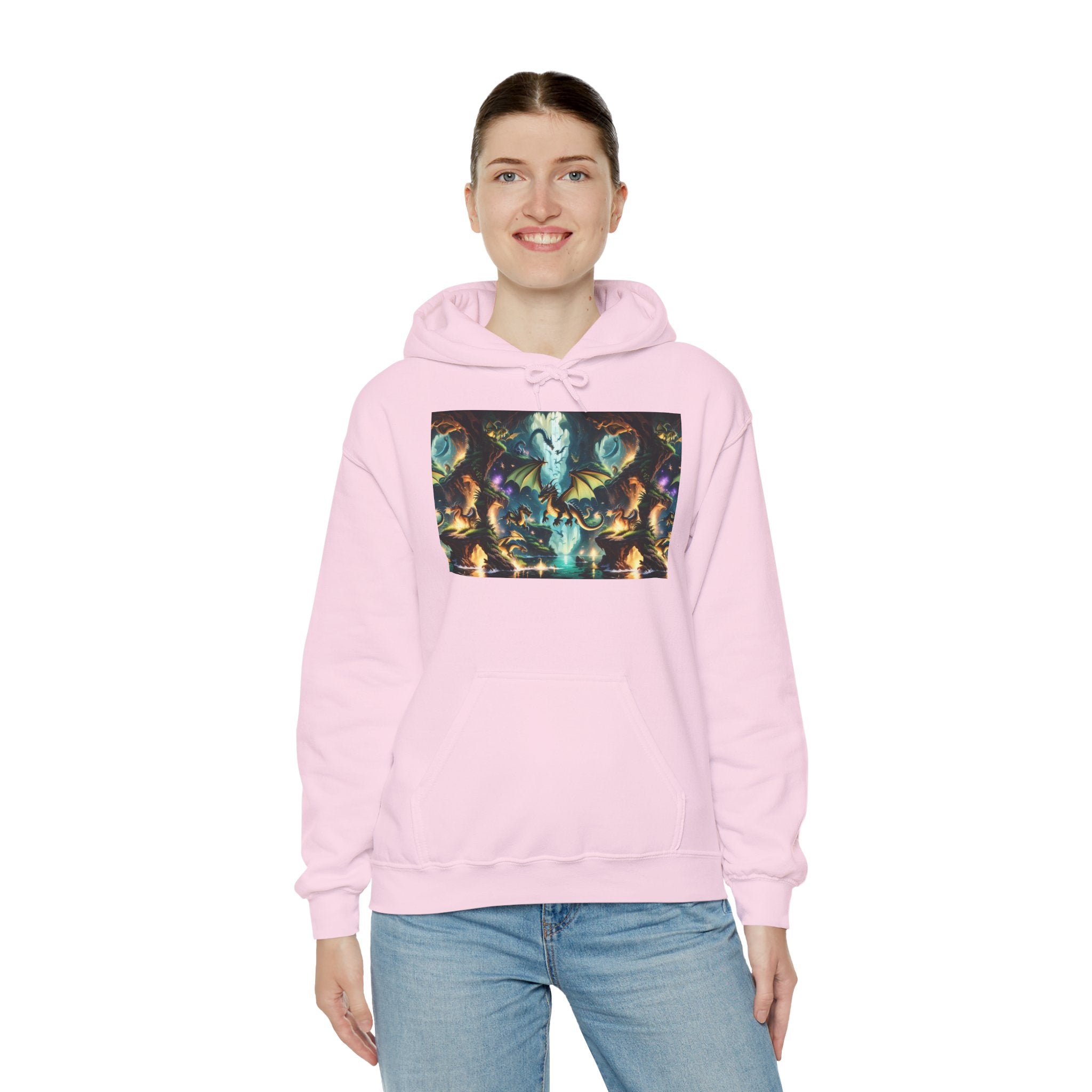 Mystical Cosmic Dragon Hoodie — Fantasy Sci‑Fi Graphic Sweatshirt