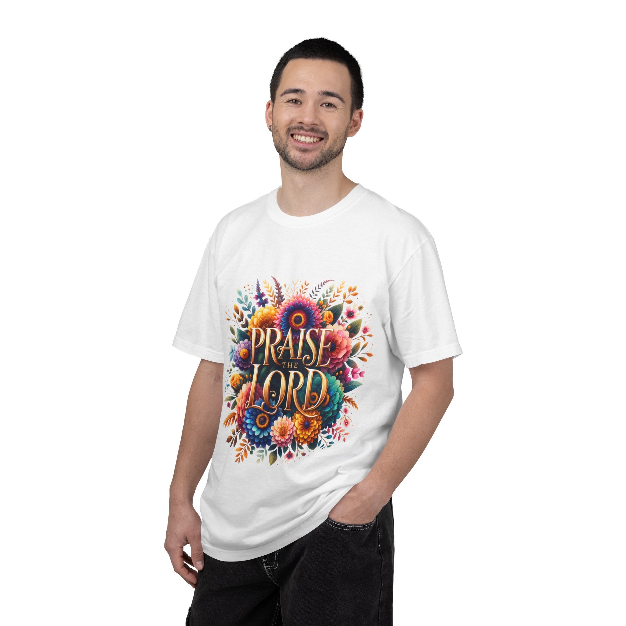 Praise the Lord Floral T-Shirt — Colorful Christian Faith Tee