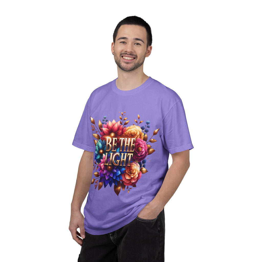 Be The Light Floral T-Shirt — Inspirational Botanical Graphic Tee