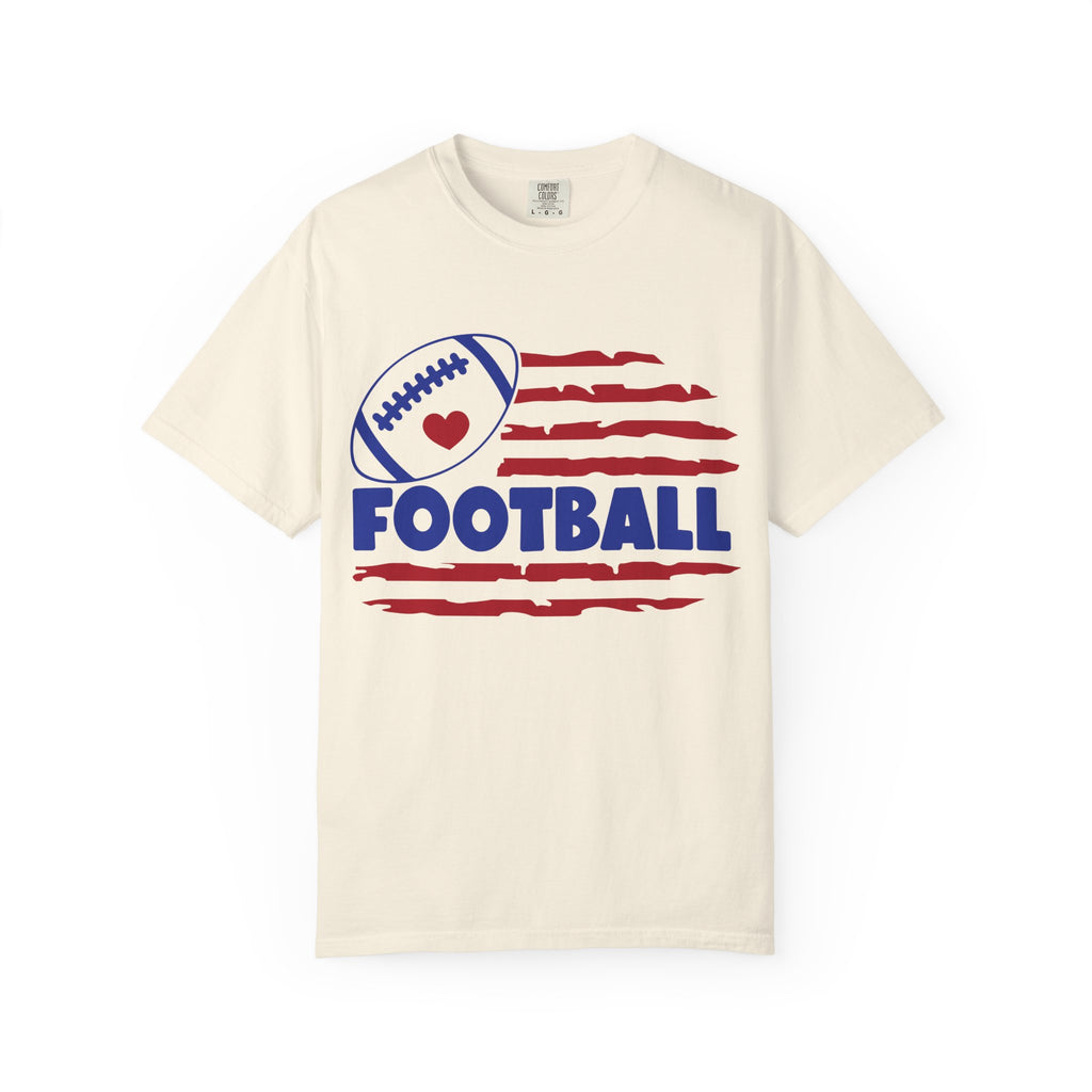 Patriotic Heart Football T-Shirt
