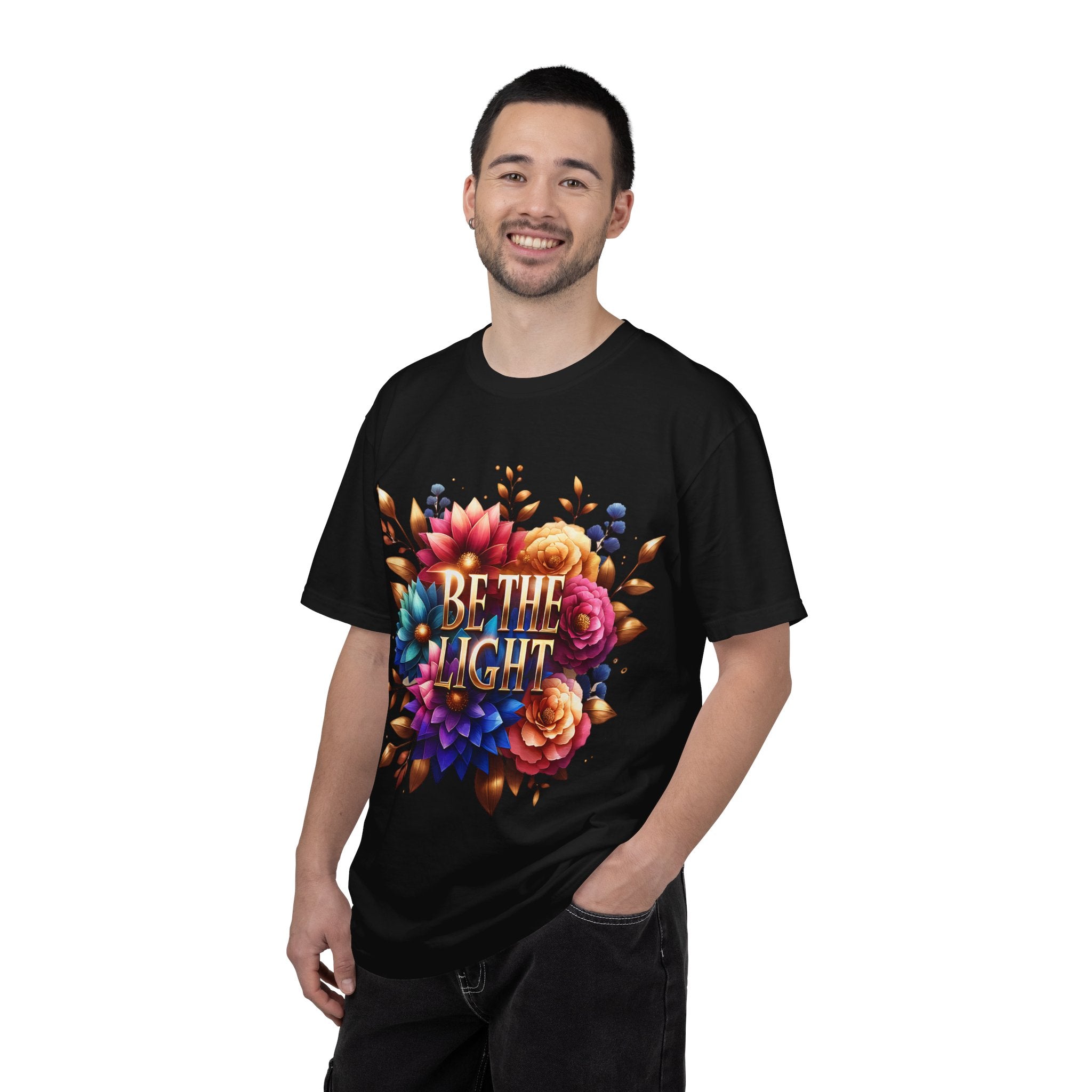 Be The Light Floral T-Shirt — Inspirational Botanical Graphic Tee