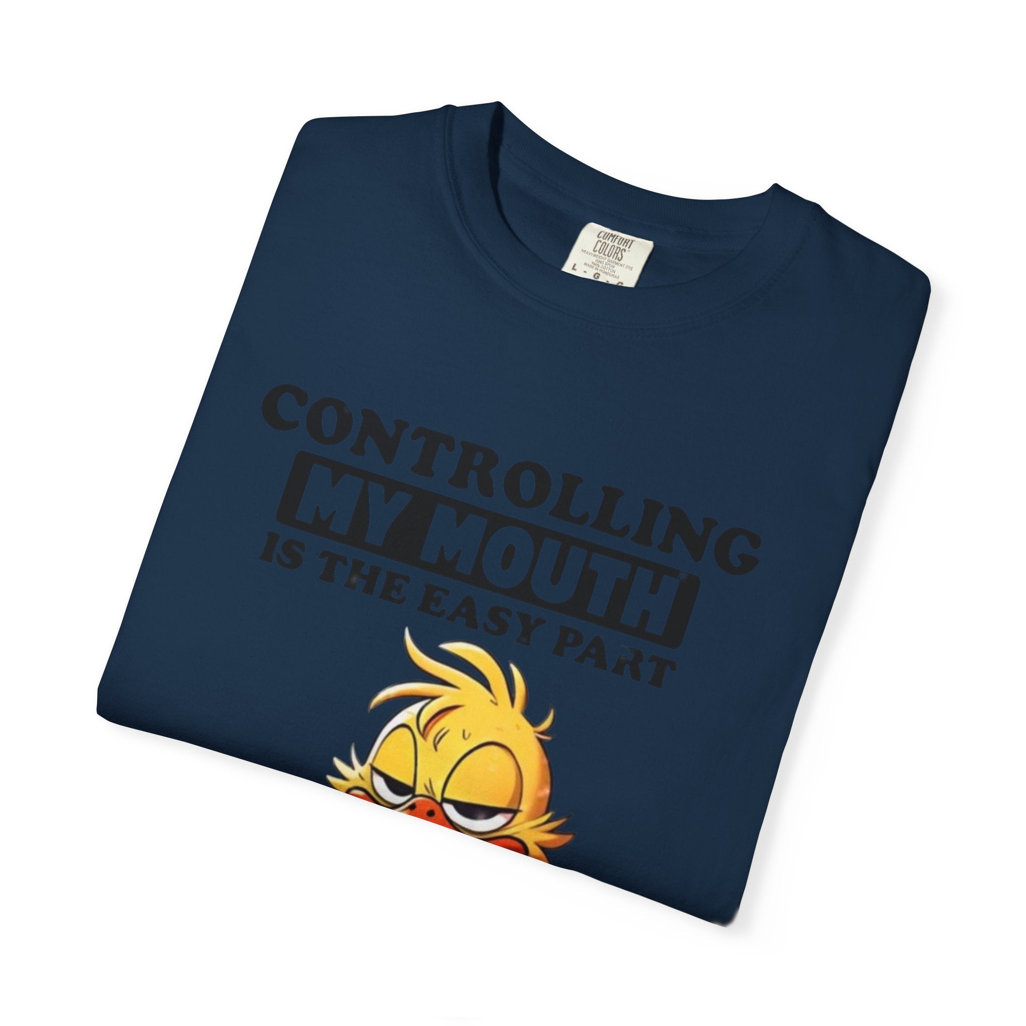 Controlling My Mouth T-Shirt — Funny Duck Face Coffee Graphic Tee