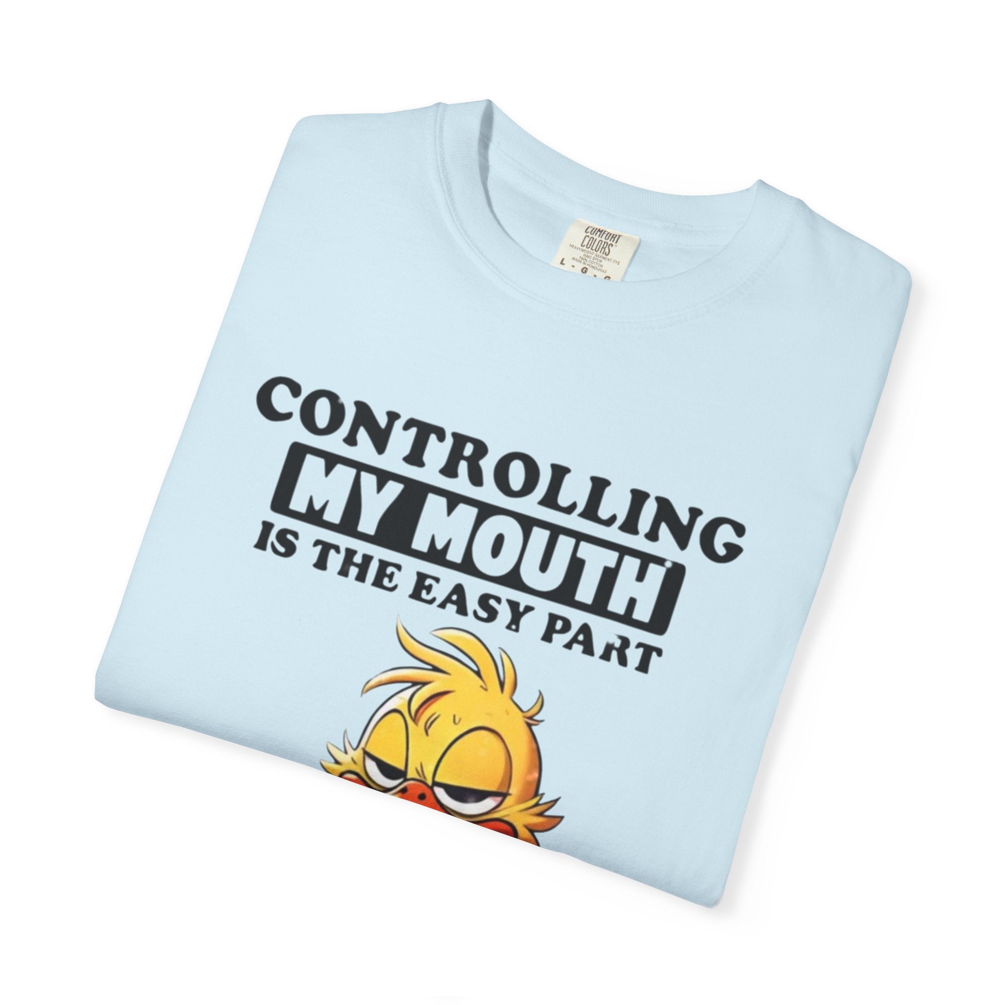 Controlling My Mouth T-Shirt — Funny Duck Face Coffee Graphic Tee