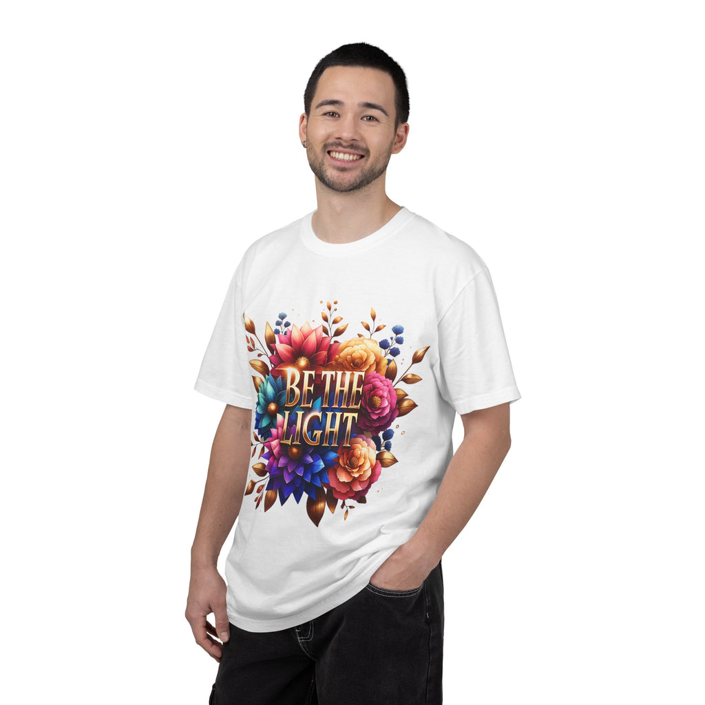 Be The Light Floral T-Shirt — Inspirational Botanical Graphic Tee