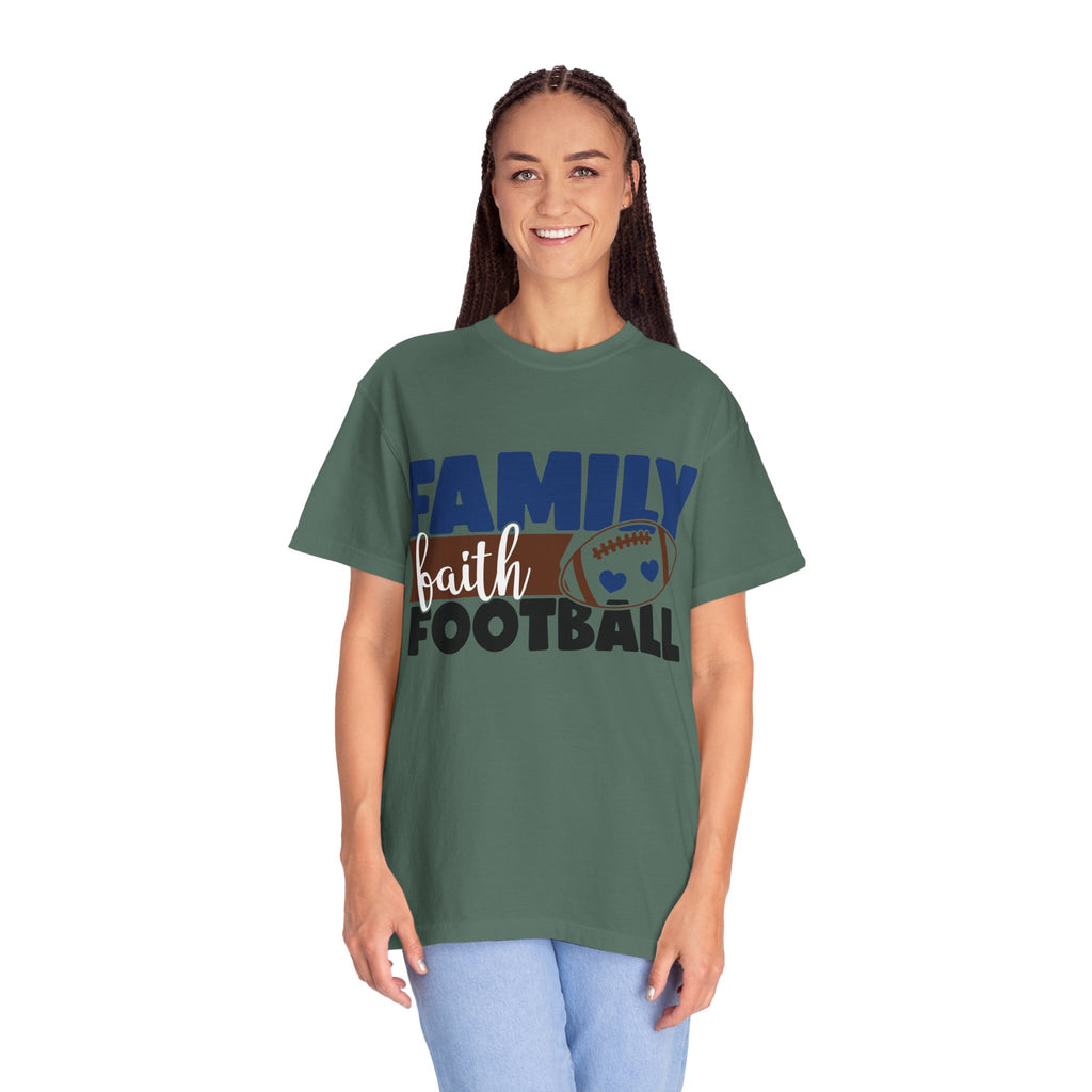 Family Faith Football T-Shirt