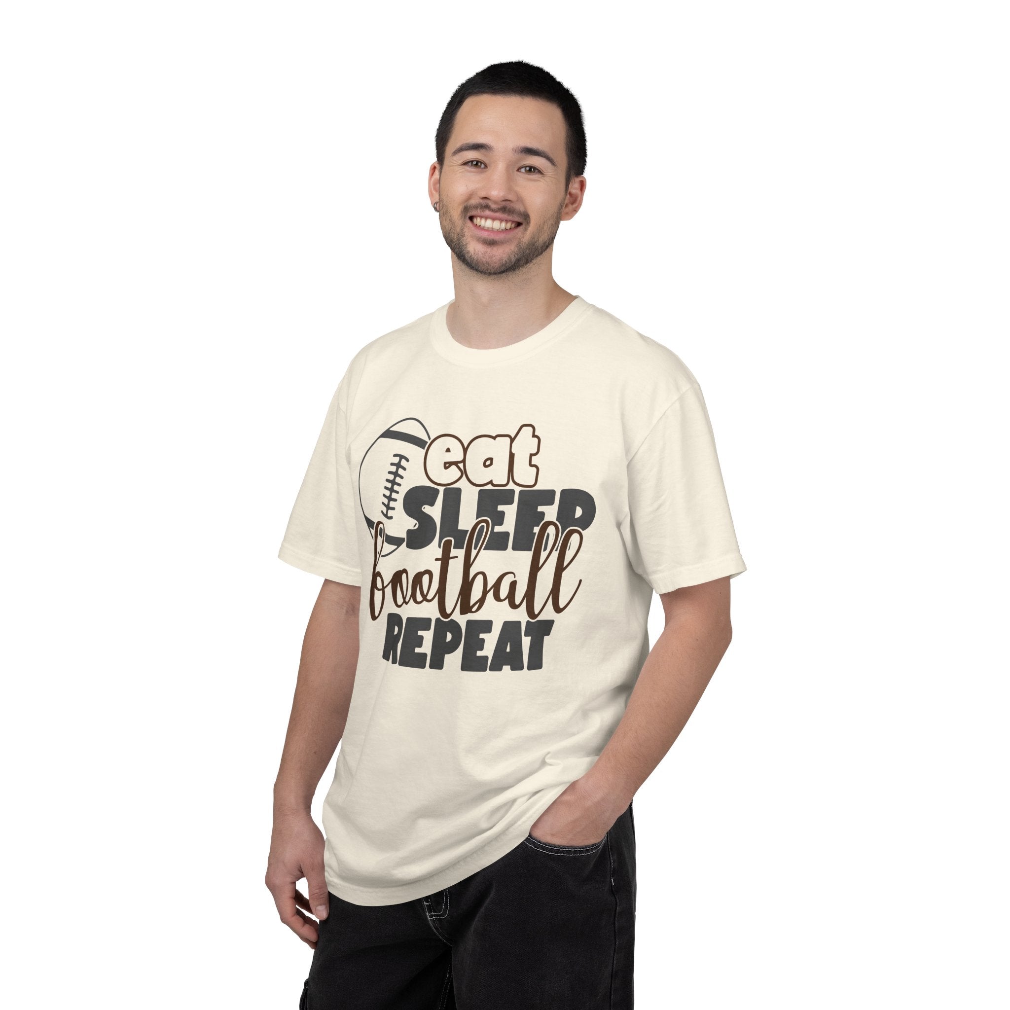 Eat Sleep Football Repeat T-Shirt — Football Fan Tee