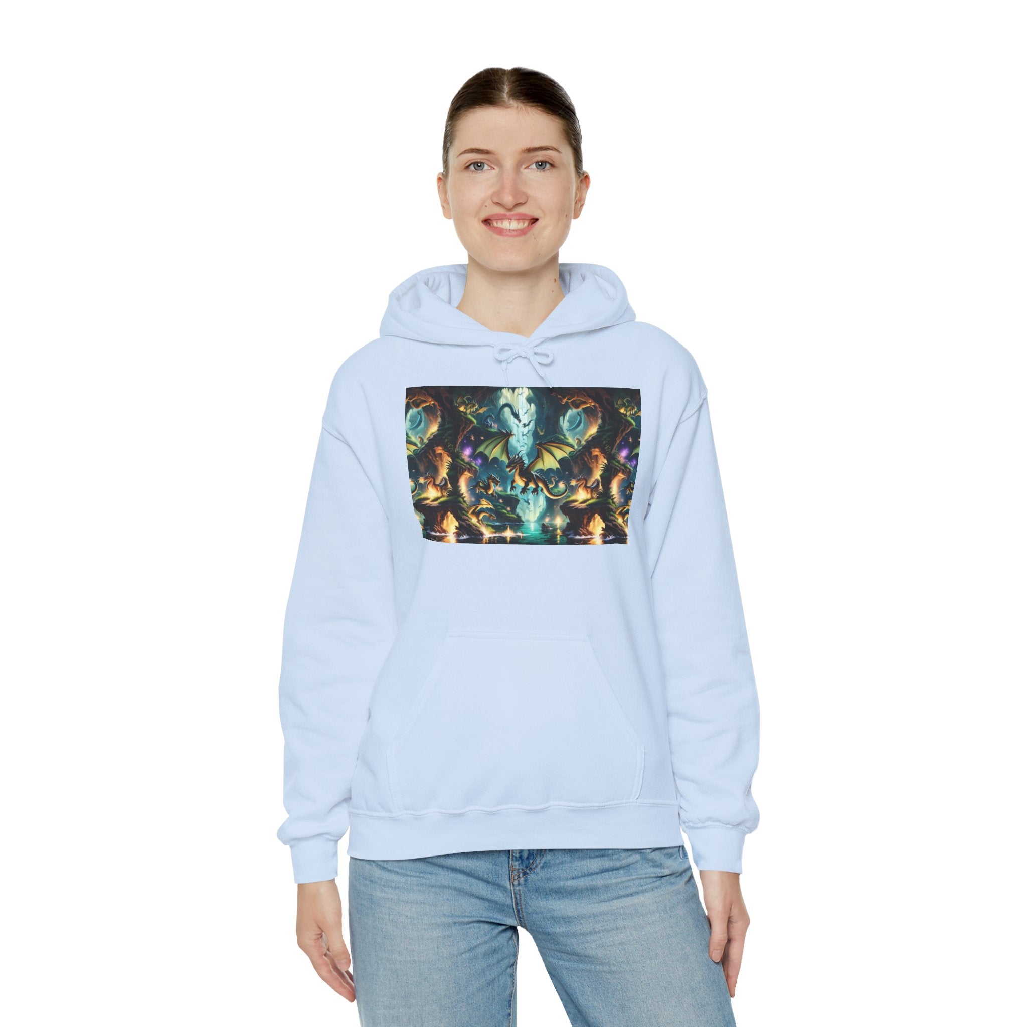 Mystical Cosmic Dragon Hoodie — Fantasy Sci‑Fi Graphic Sweatshirt