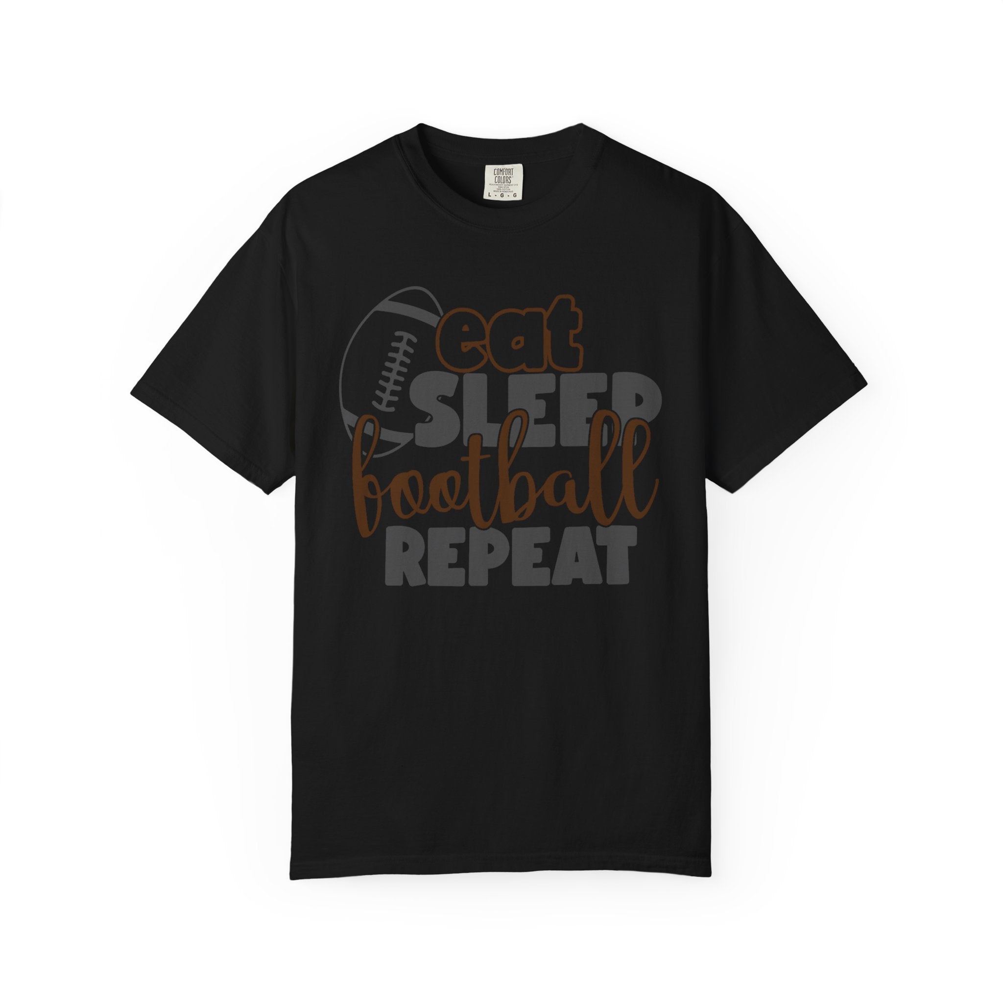 Eat Sleep Football Repeat T-Shirt — Football Fan Tee