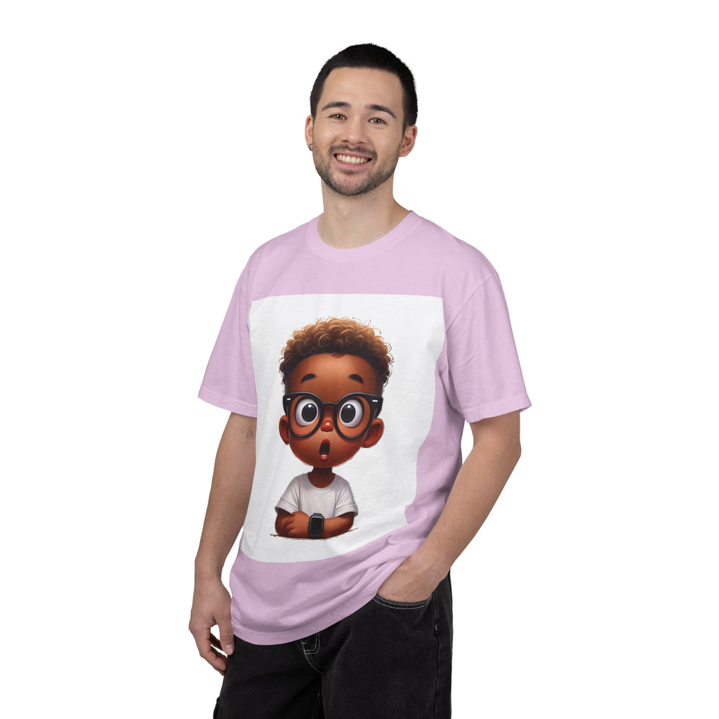 Surprised Cartoon Black Boy T-Shirt — Cute Kids Character Tee