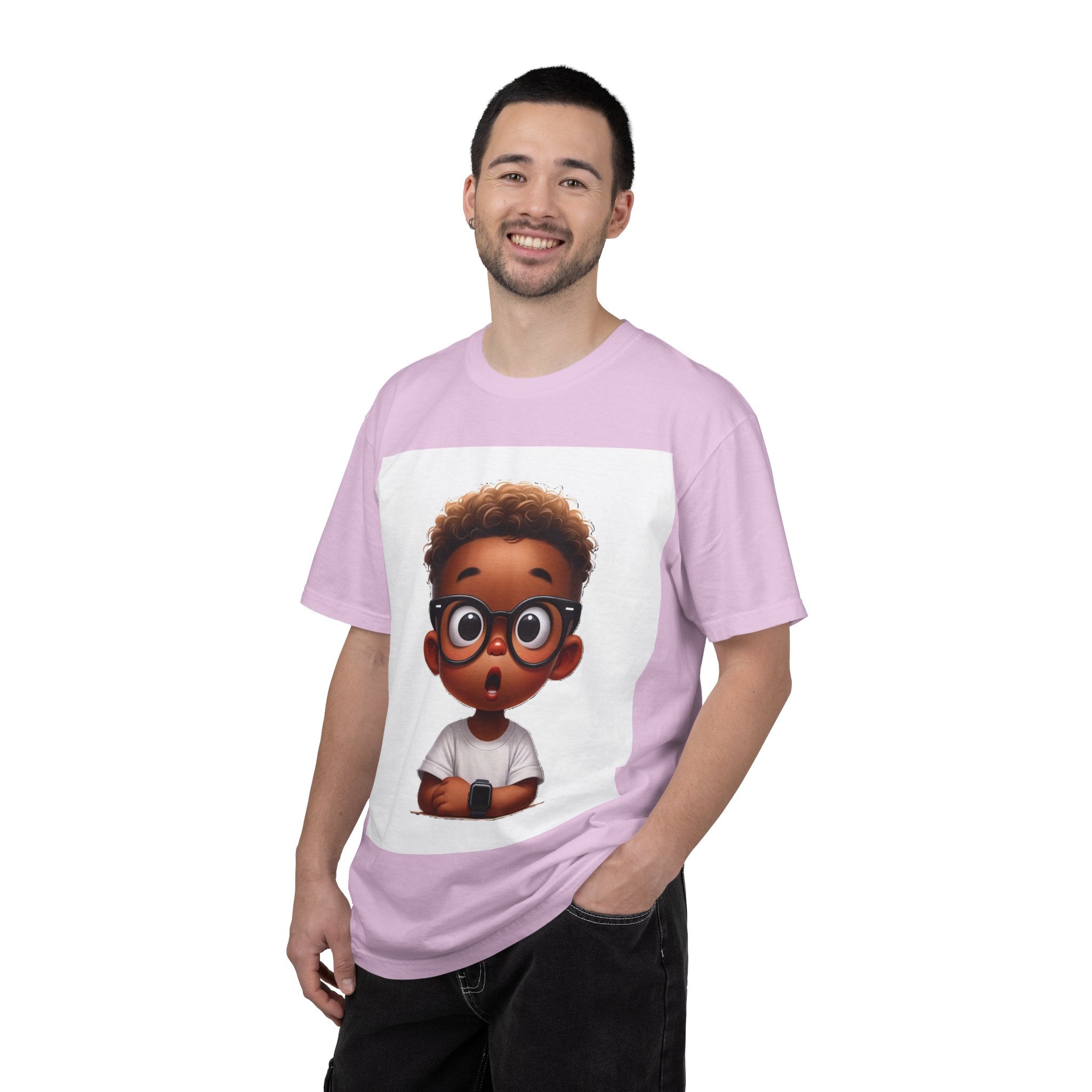 Surprised Cartoon Black Boy T-Shirt — Cute Kids Character Tee