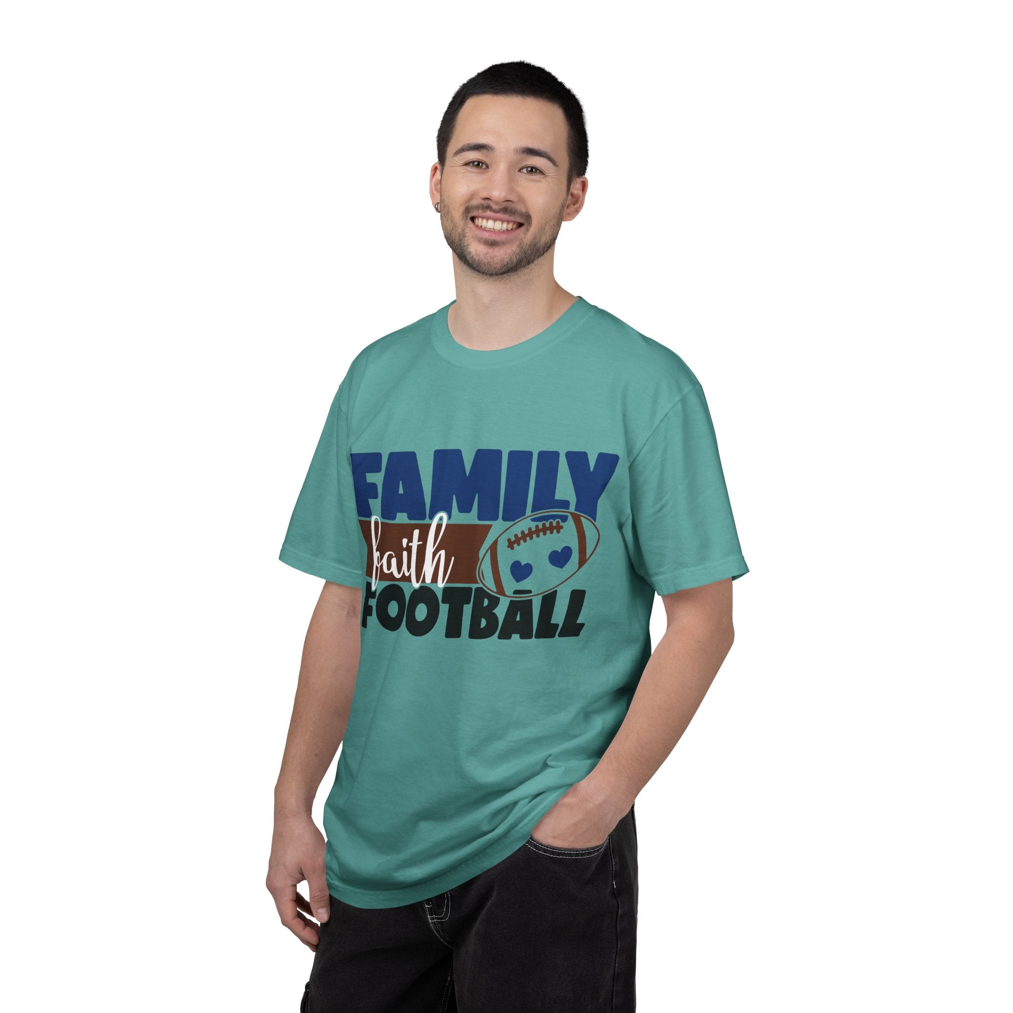 Family Faith Football T-Shirt