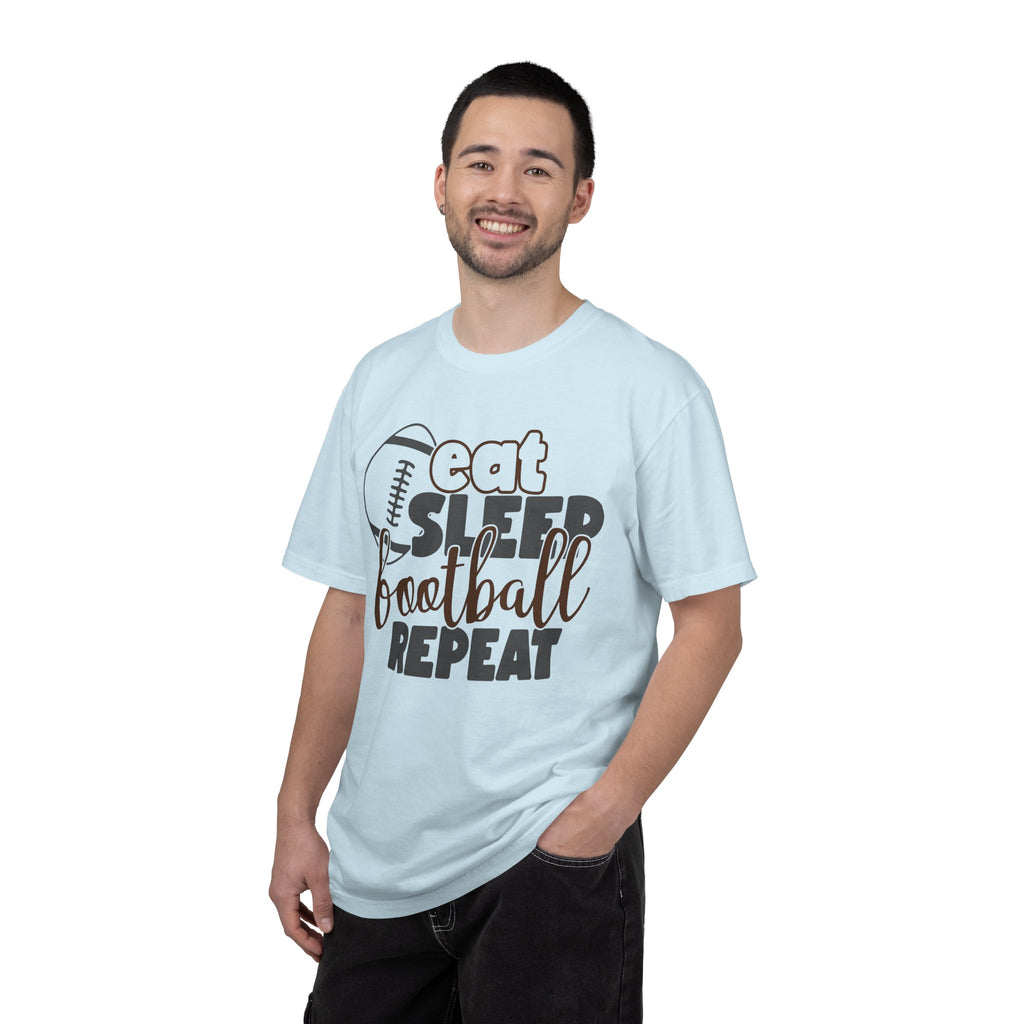 Eat Sleep Football Repeat T-Shirt — Football Fan Tee