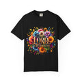 T-Shirt — "The Lord Is My Strength" Floral Christian Tee