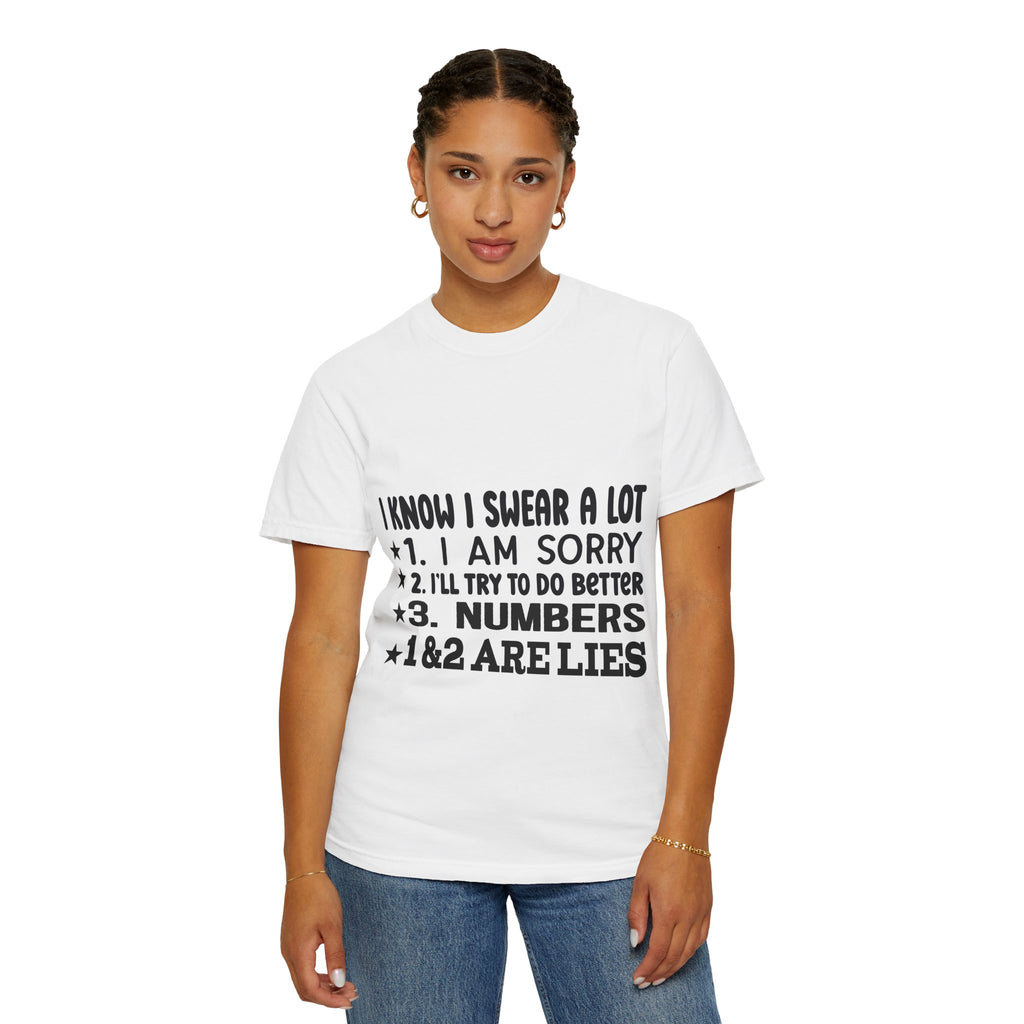 Funny "I Know I Swear a Lot" Graphic T-Shirt