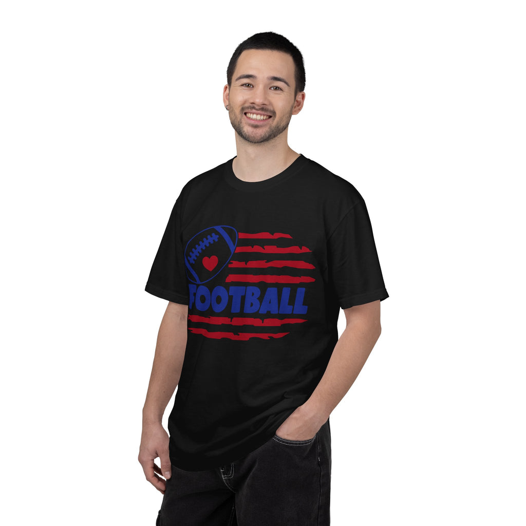 Patriotic Heart Football T-Shirt