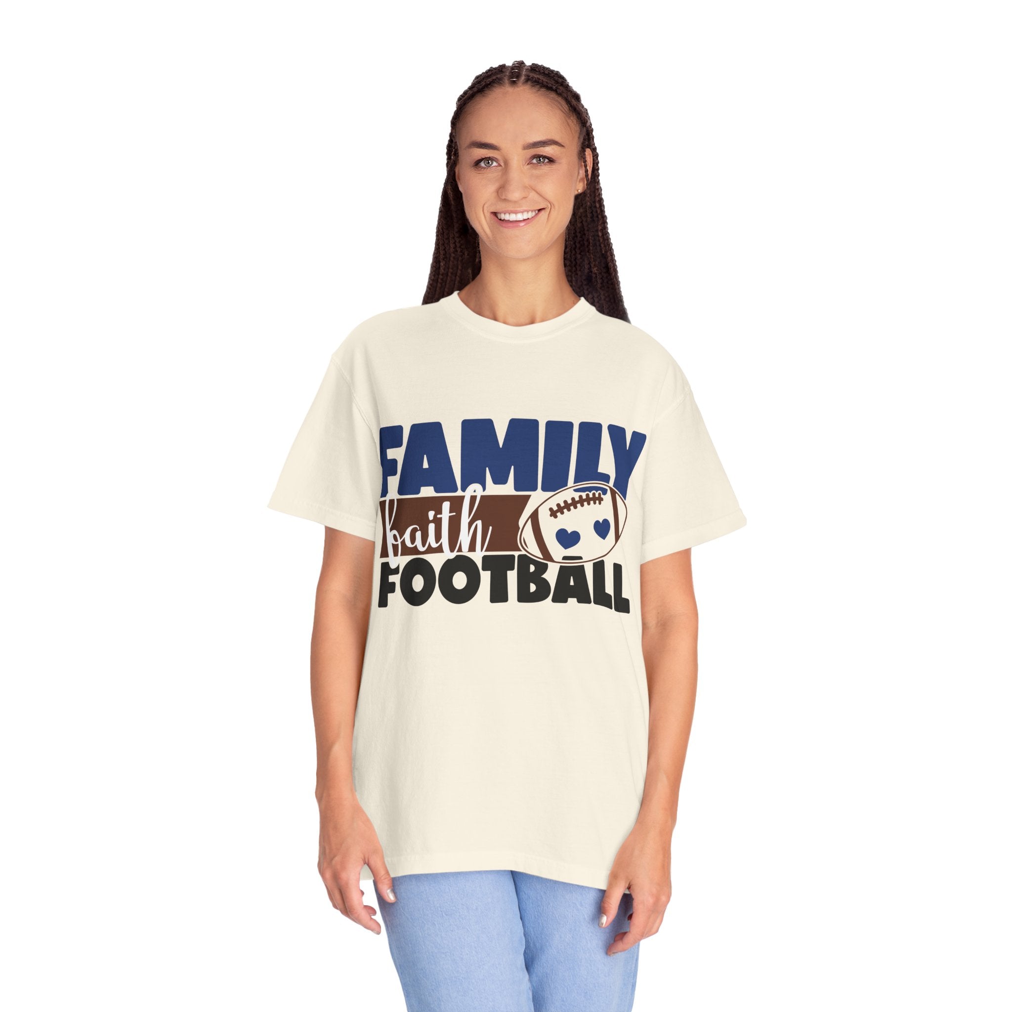 Family Faith Football T-Shirt