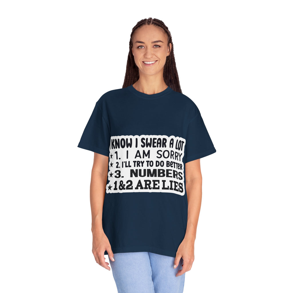 Funny "I Know I Swear a Lot" Graphic T-Shirt