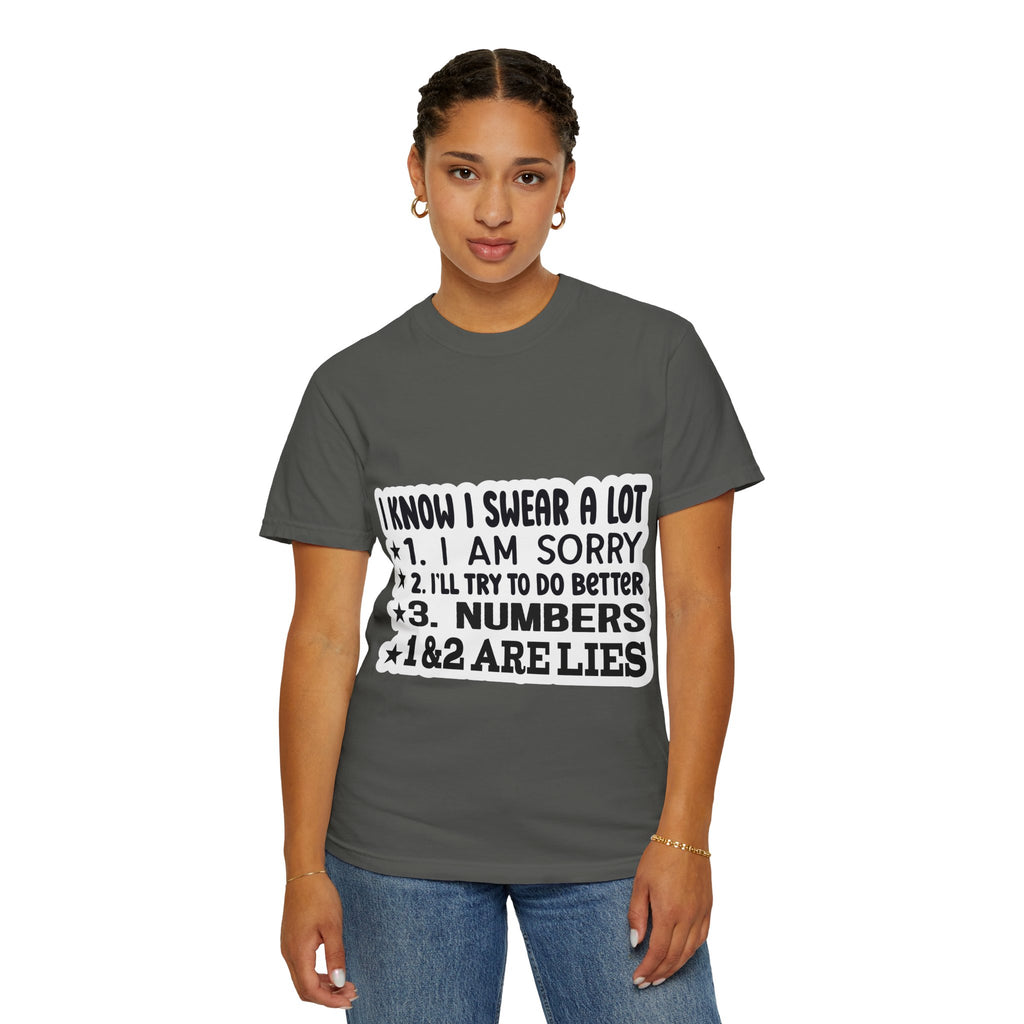 Funny "I Know I Swear a Lot" Graphic T-Shirt